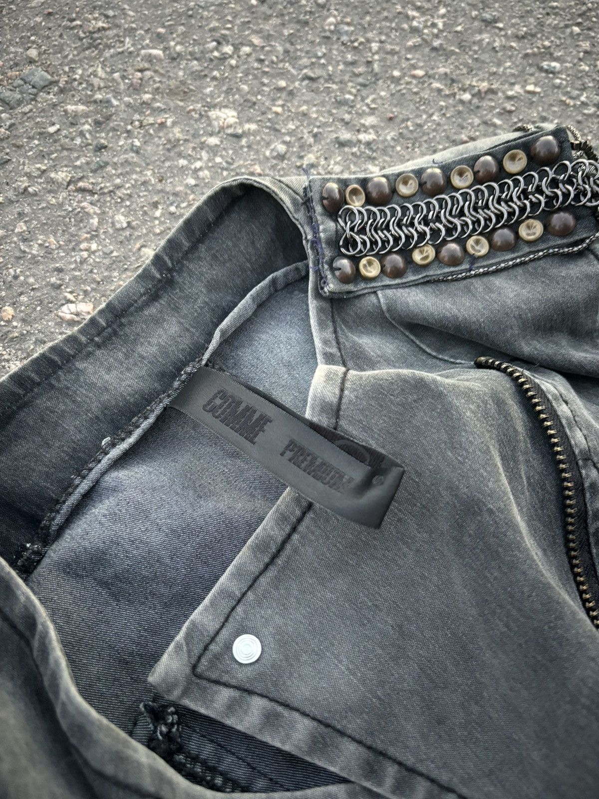 Japanese Brand × Vintage Vintage Japanese Brand Comme Premium Acid Wash Gothic Jacket Size S / US 4 / IT 40 - 4 Thumbnail