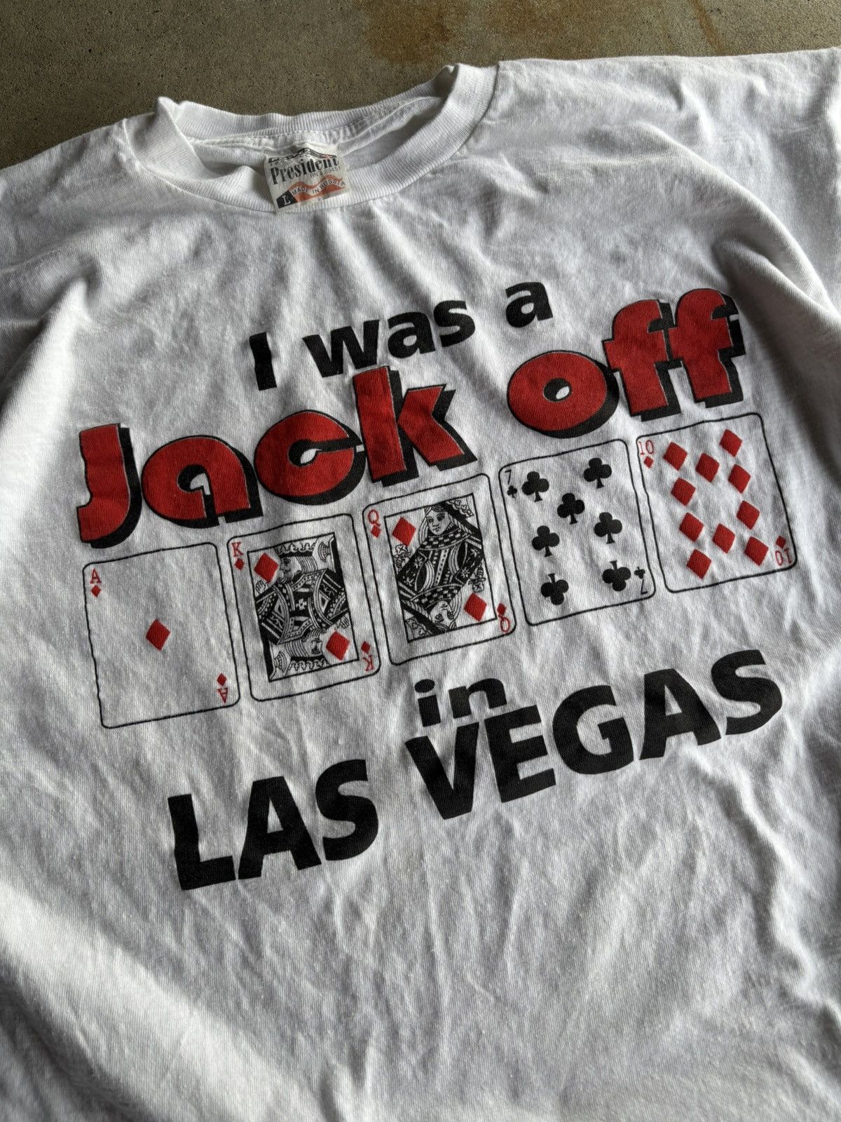 Other Vintage 1980s Las Vegas Jack Off Boxy Casino White Tee Size US M / EU 48-50 / 2 - 3 Thumbnail