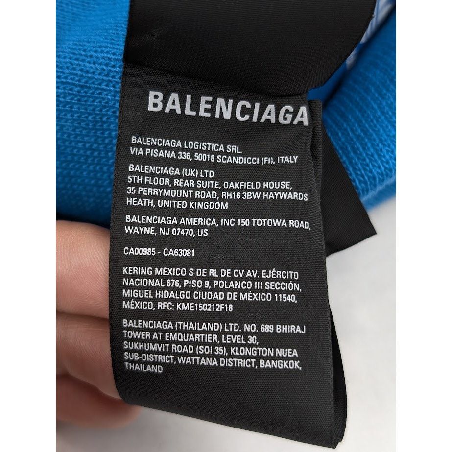 Adidas × Balenciaga o1rshd1 Size: OS / Sretchy Rib Knit Beanie / Hat Blue/White Size ONE SIZE - 11 Thumbnail
