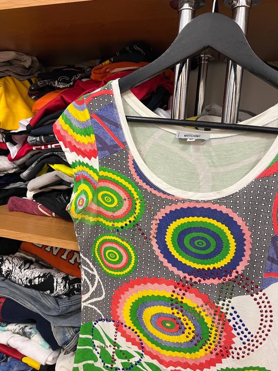 Moschino Vintage Moschino Multicolour Archive Crazy Pattern Tank Top Size M / US 6-8 / IT 42-44 - 2 Thumbnail