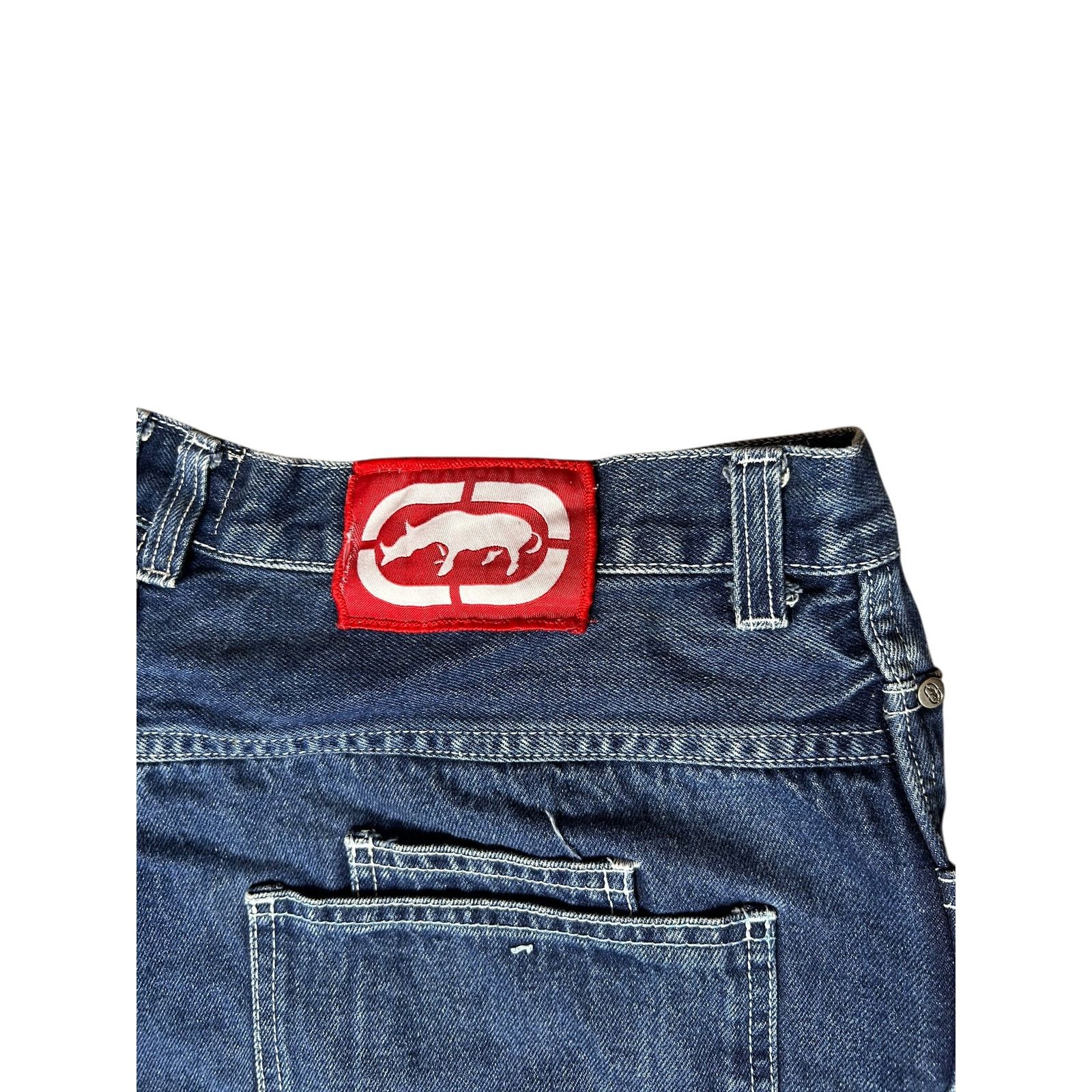 Ecko Unltd. × Vintage Vintage Y2k Ecko Unltd Carpenter Denim Jean Shorts Size US 38 / EU 54 - 5 Thumbnail