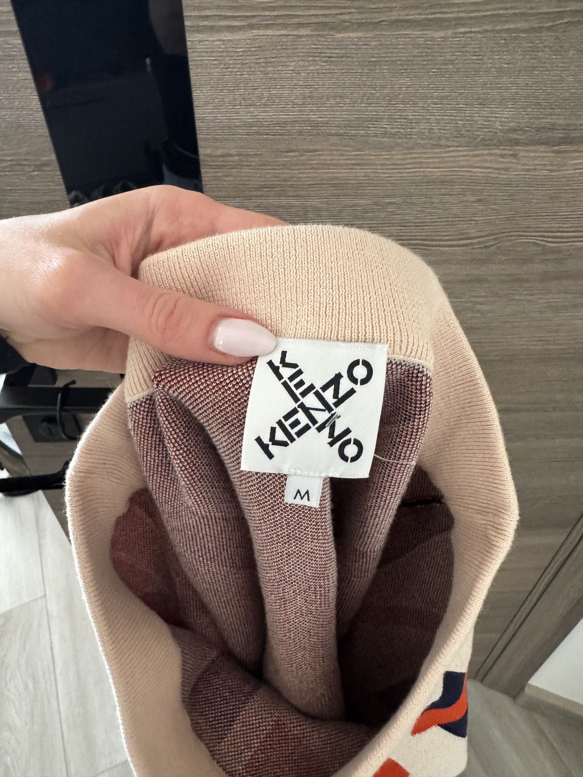 Japanese Brand × Kenzo Kenzo Monogram Cream Mini Skirt Size 26" / US 2 / IT 38 - 4 Thumbnail