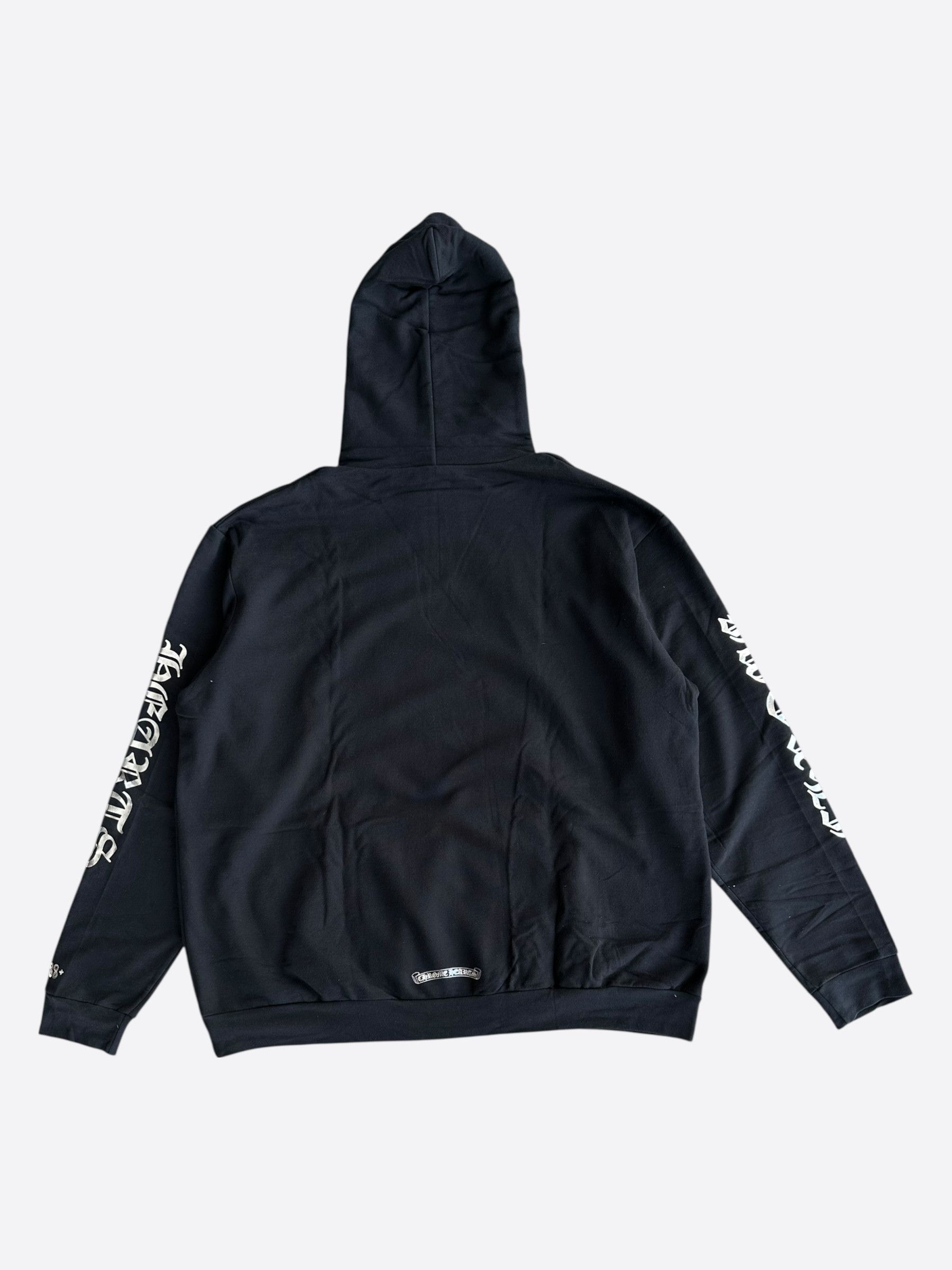 Chrome Hearts Chrome Hearts Black & Silver Script Logo Hoodie Size US XXS / EU 40 - 2 Thumbnail