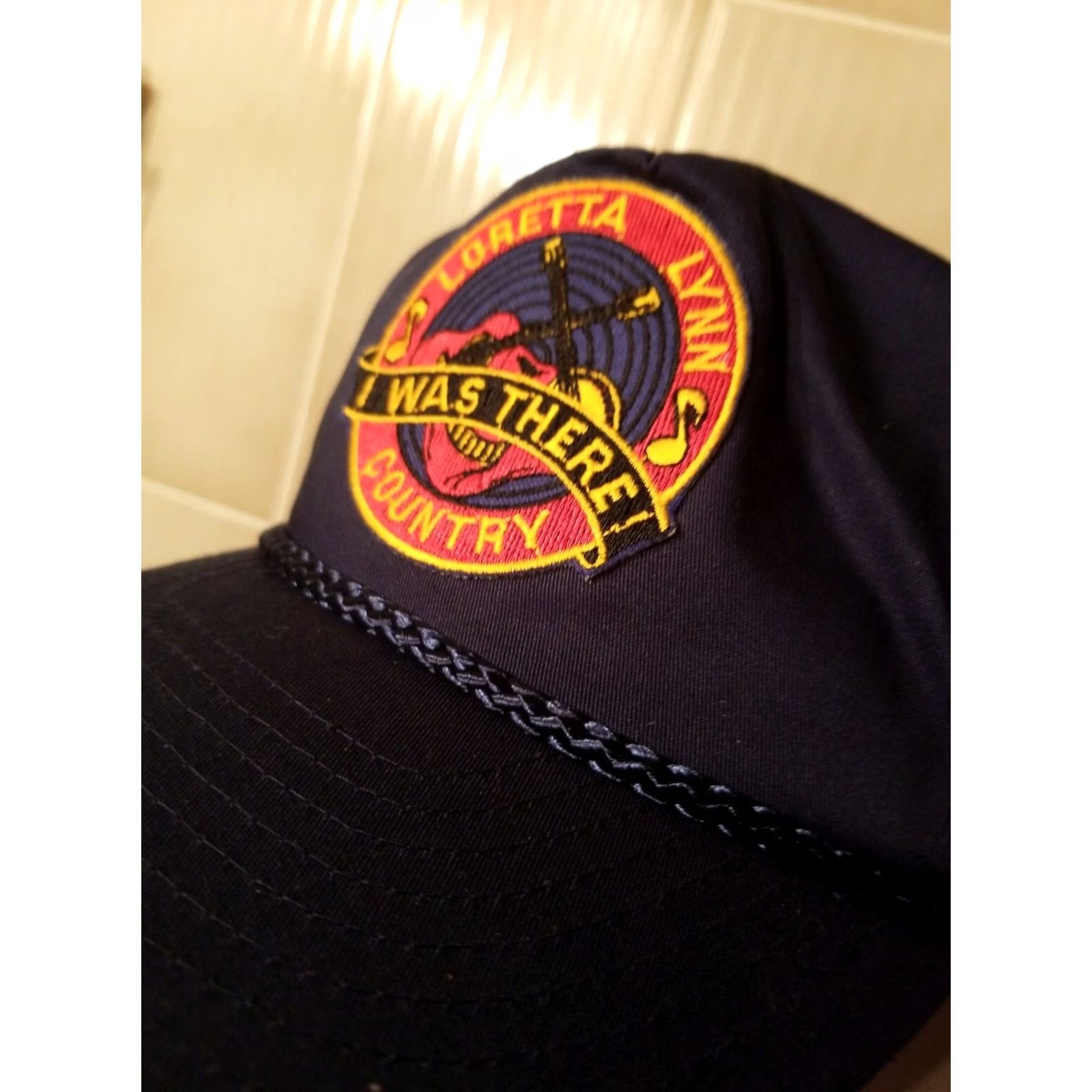 Vintage VINTAGE Loretta Lynn I WAS THERE COUNTRY Snapback BLUE Hat VTG Hat Snapback Mens Adjustable Black Size ONE SIZE - 2 Thumbnail