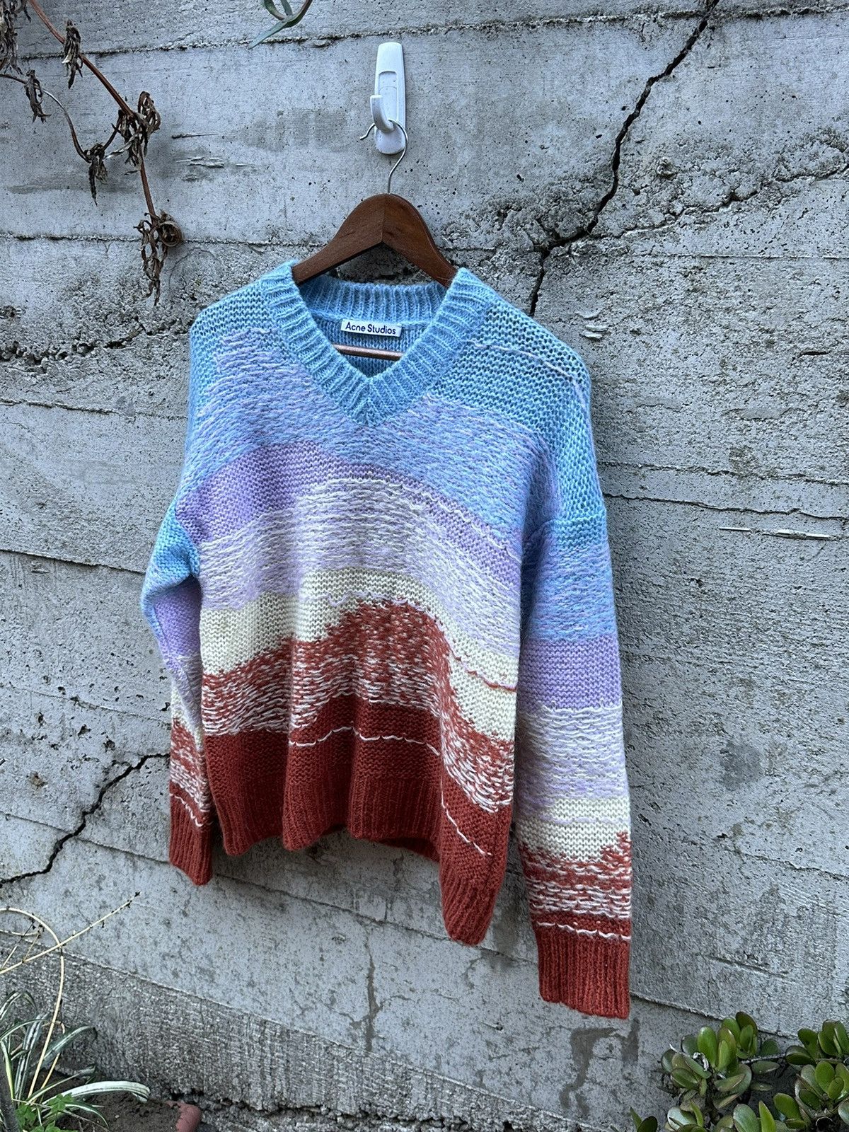 image of Grail Acne Studios Multi Sea Waves Sweater, Men's (Size Medium)