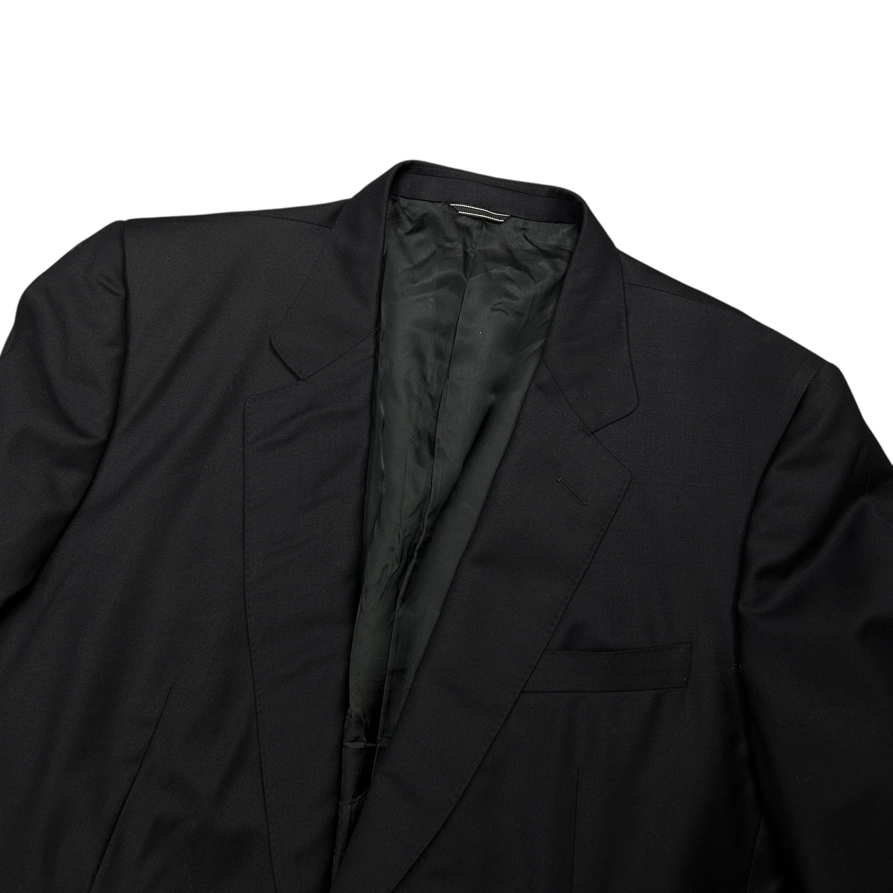 Alfred Dunhill Dunhill Tasmanian Super 100s Wool Black Blazer Men Size 46 Size 46R - 6 Thumbnail