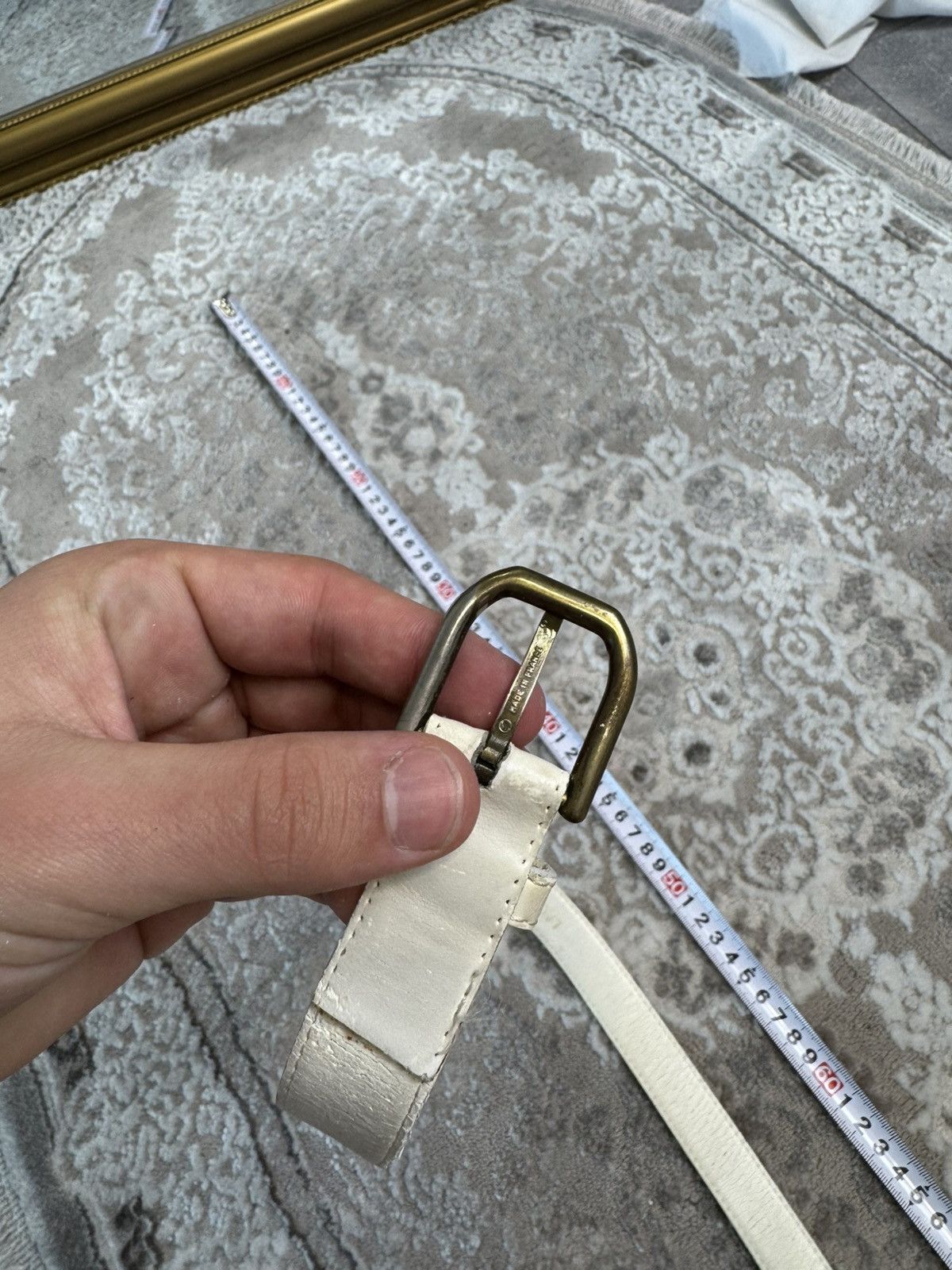 Lacoste Vintage Lacoste Big Buckley White Belt Y2K Size ONE SIZE - 7 Thumbnail