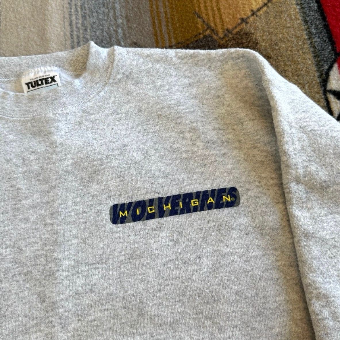 Tultex VINTAGE University Of Michigan Wolverines Sweatshirt Men M Gray Tultex Crew Neck Long Sleeve Pullover 90s Sports College Size US M / EU 48-50 / 2 - 4 Thumbnail