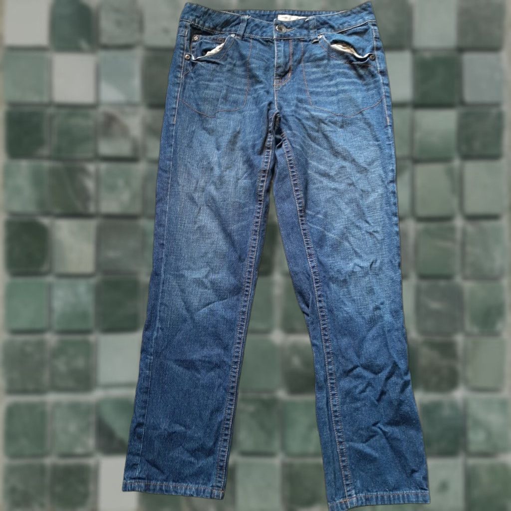 DKNY DKNY Jeans Women’s Size 6 Blue Pants Denim Cotton Blend 5-Pocket Slim Straight Regular Zip Machine Washable Womens Size 28" / US 6 / IT 42 - 1 Thumbnail