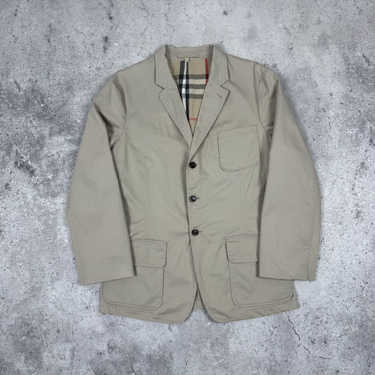Burberry Burberry Beige Nova Check Blazer Jacket Size 54R - 2 Thumbnail