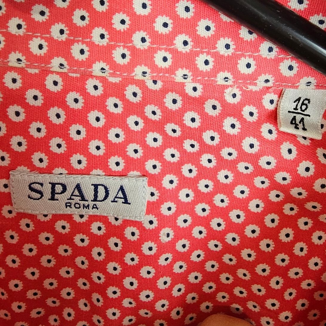 Jack Spade Spada Roma Mens Floral Button Shirt Size 41 Spread Collar Size US L / EU 52-54 / 3 - 6 Thumbnail