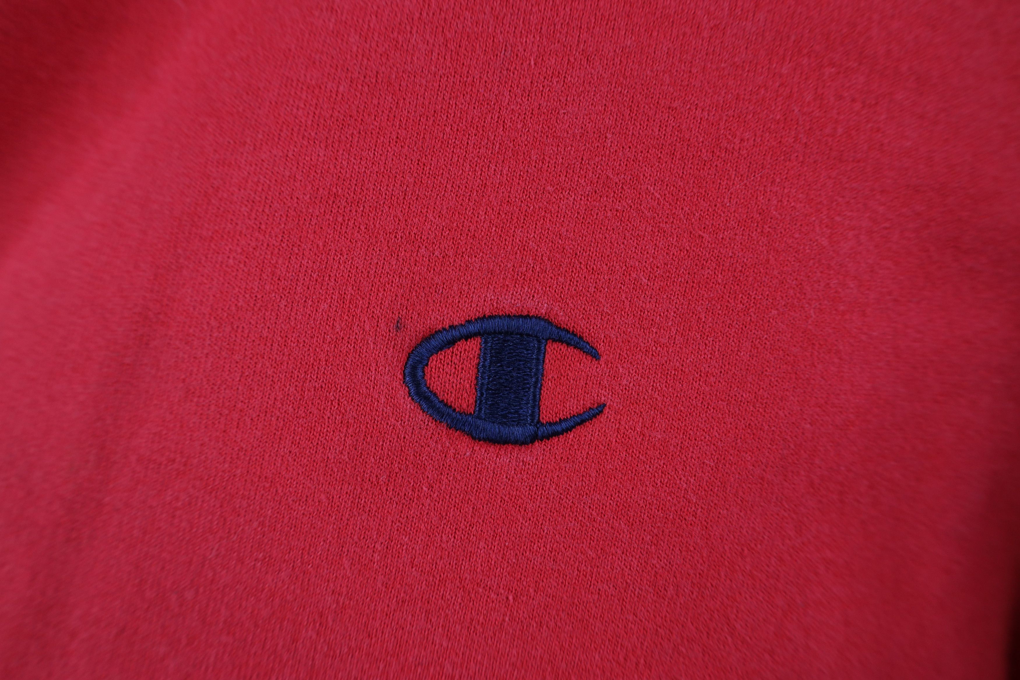 Champion Vintage 90s Y2K Champion Distressed Crewneck Sweatshirt Red Size US M / EU 48-50 / 2 - 4 Thumbnail