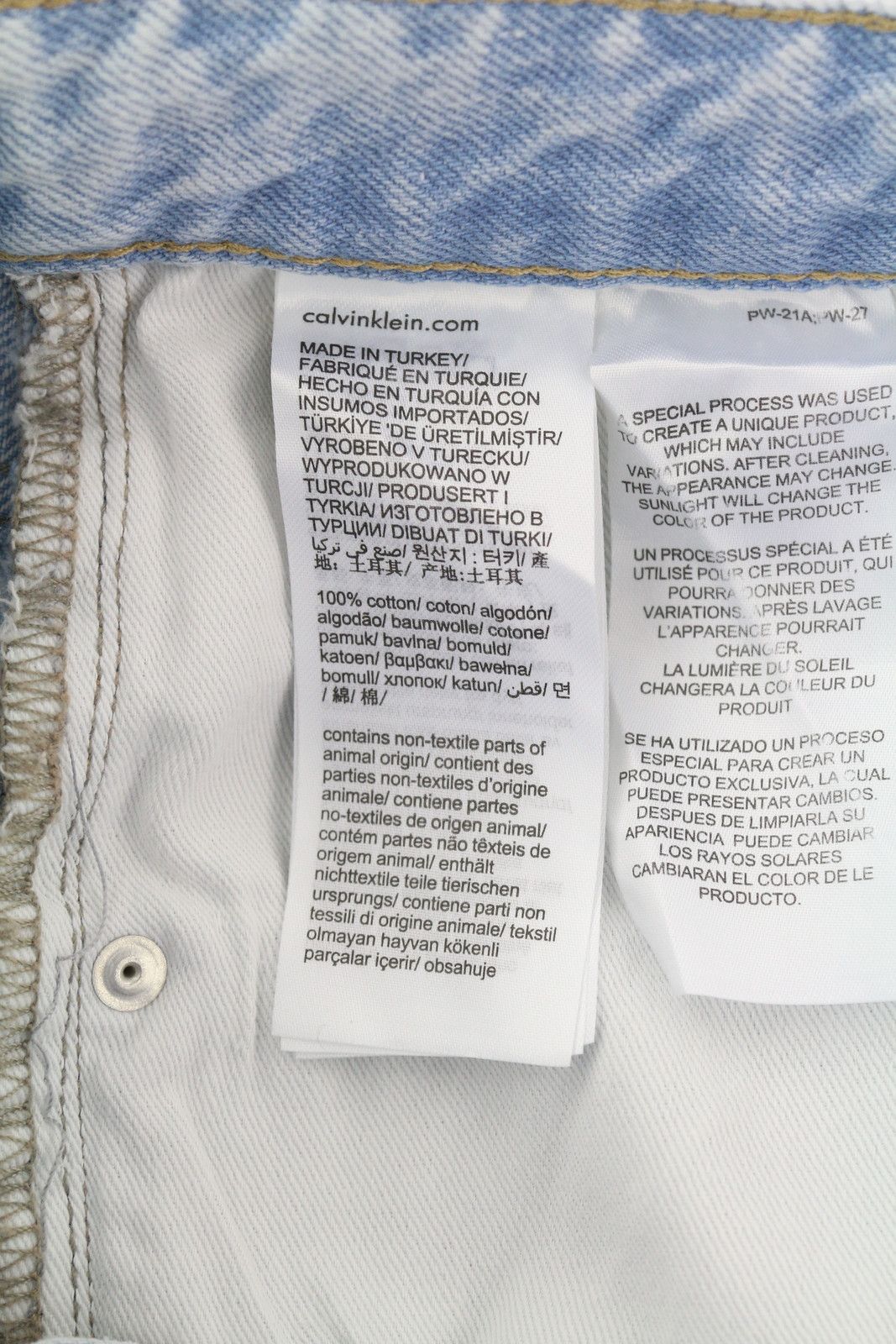 Calvin Klein 90S STRAIGHT W32 Light Blue Washed Zipper Denim 85300 Size US 32 / EU 48 - 8 Thumbnail