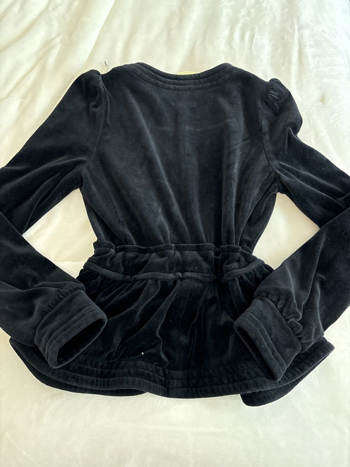 Juicy Couture Vintage Juicy Couture Black Velour Peplum Hem Belt Tie Long Size M / US 6-8 / IT 42-44 - 8 Thumbnail