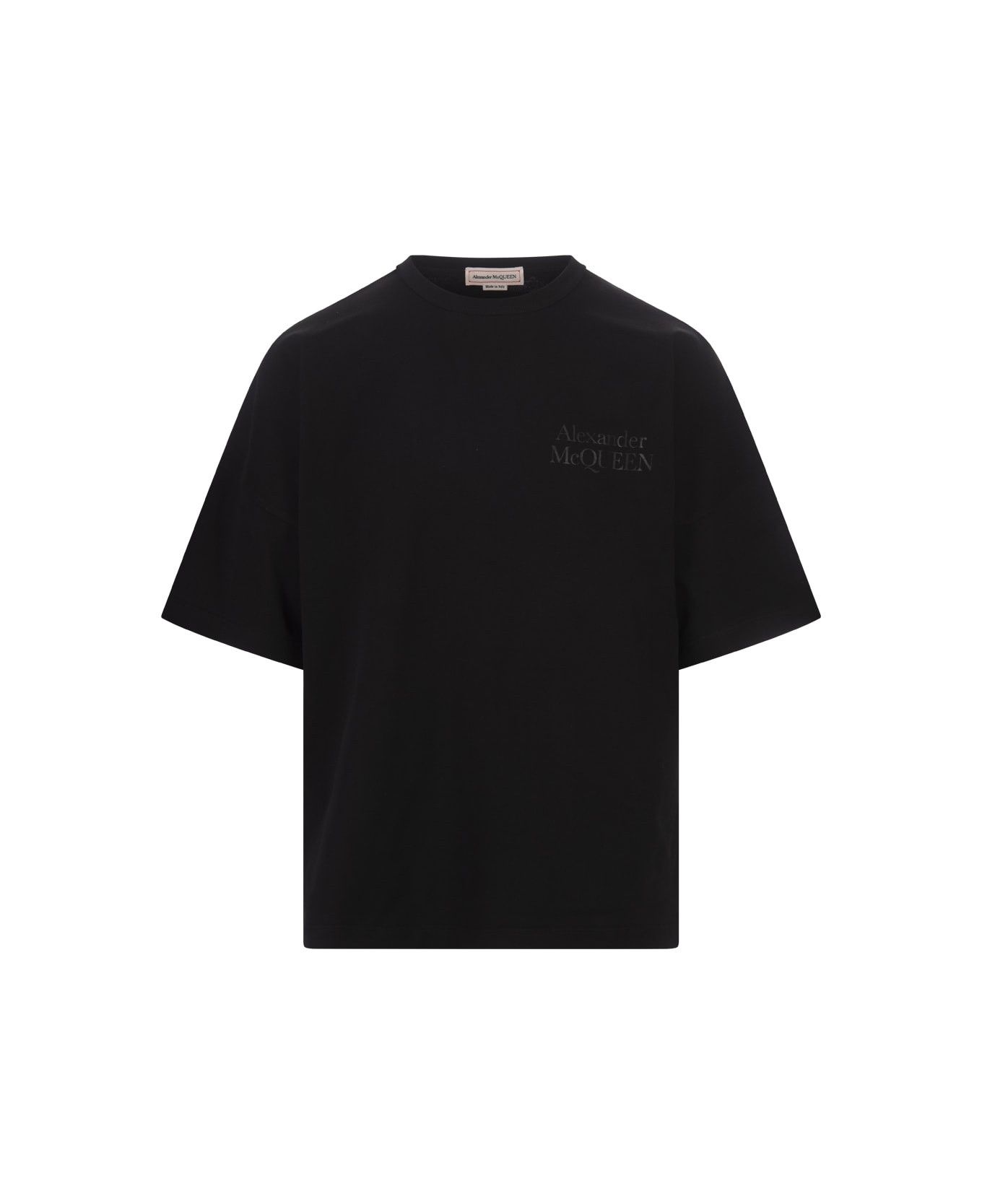 Alexander McQueen o1w1db10725 Exploded Logo T-Shirt in Black Size US M / EU 48-50 / 2 - 1 Thumbnail