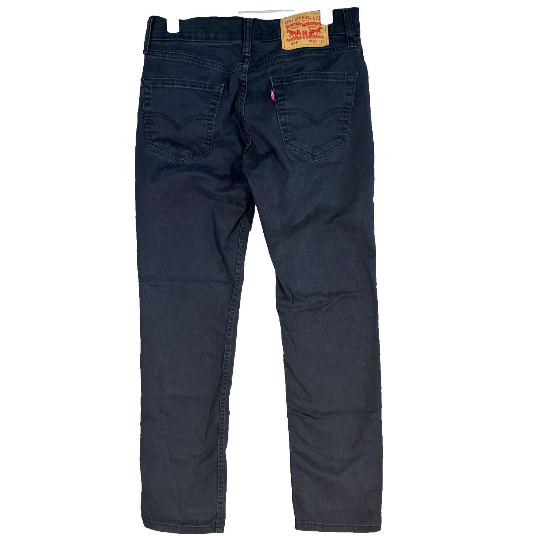 Levi's Levi's 511 Jeans Mens 29x30 Black Slim Fit Stretch Tapered Leg Denim Pants Size US 29 - 2 Thumbnail