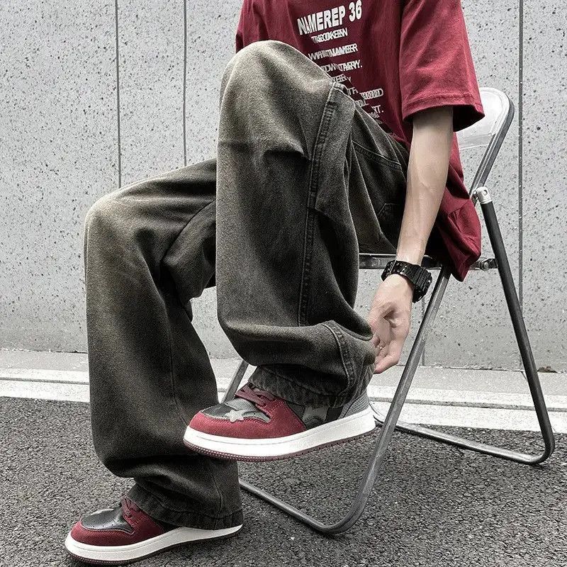 Japanese Brand Retro loose straight leg micro flared jeans Size US 32 / EU 48 - 4 Thumbnail