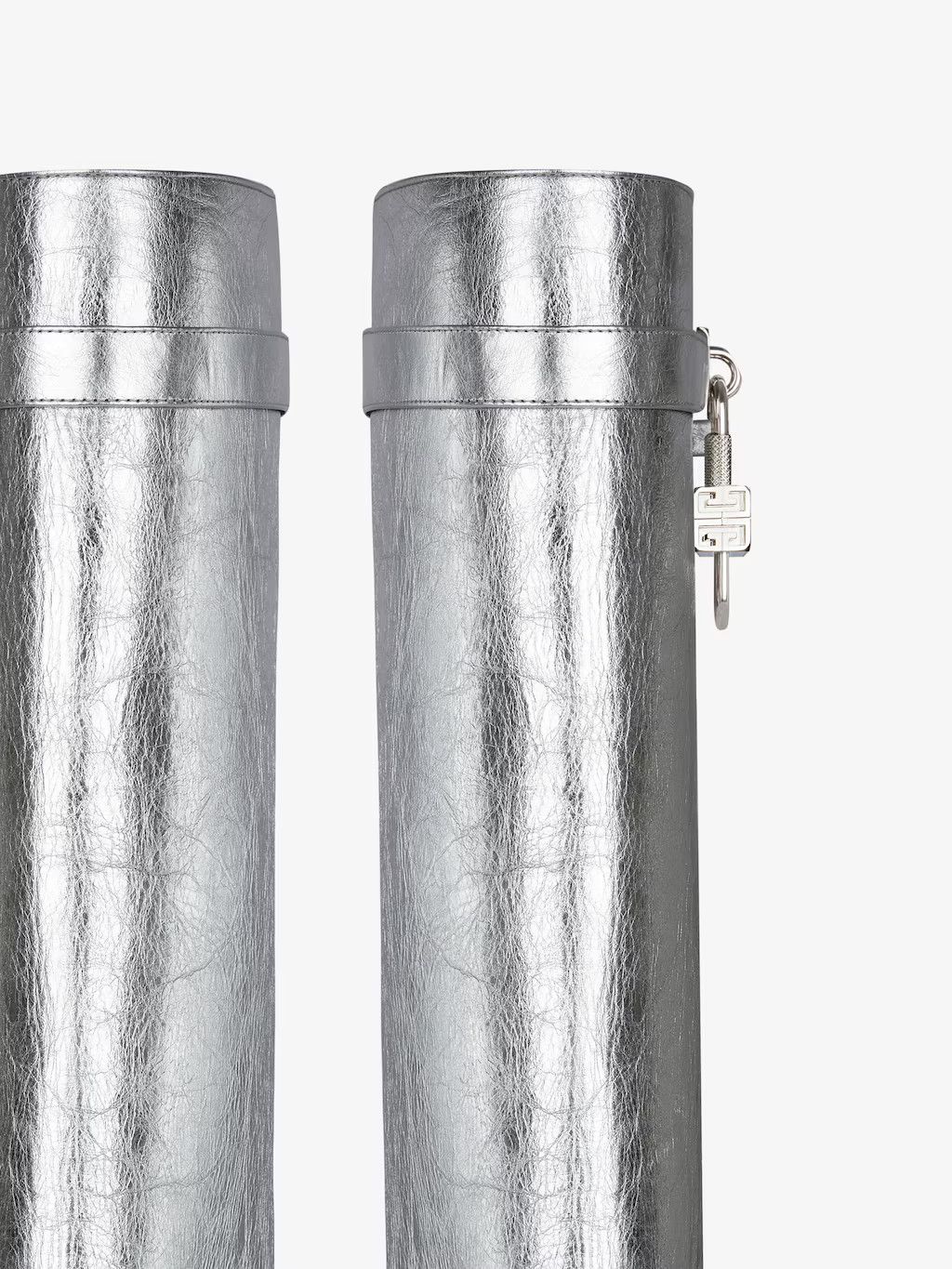 Givenchy o1srvl11e0125 Shark Lock Boots in Silver Size US 8 / IT 38 - 5 Thumbnail