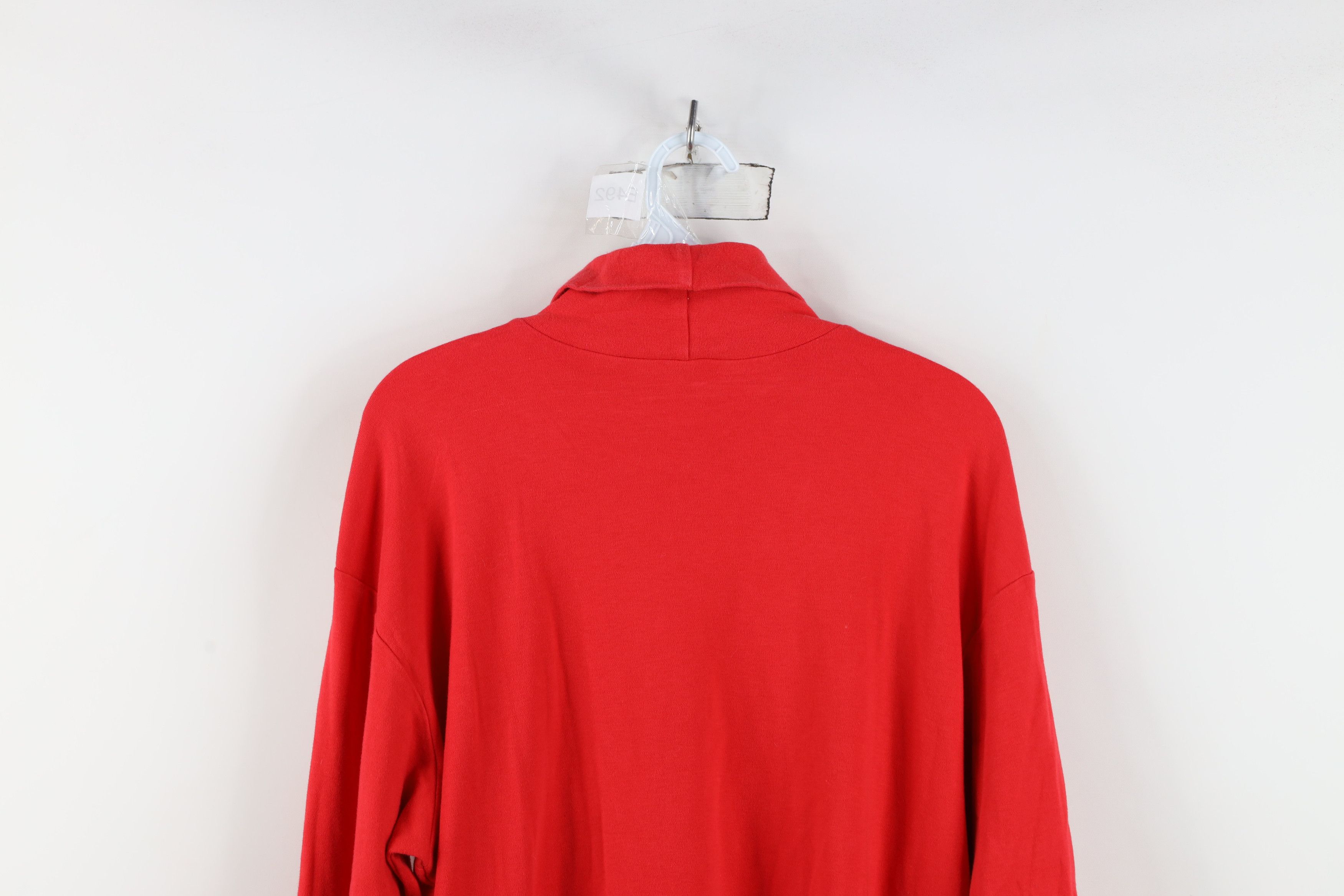 Gap Vintage 90s Gap Blank Long Sleeve Turtleneck T-Shirt Red USA Size US L / EU 52-54 / 3 - 12 Thumbnail