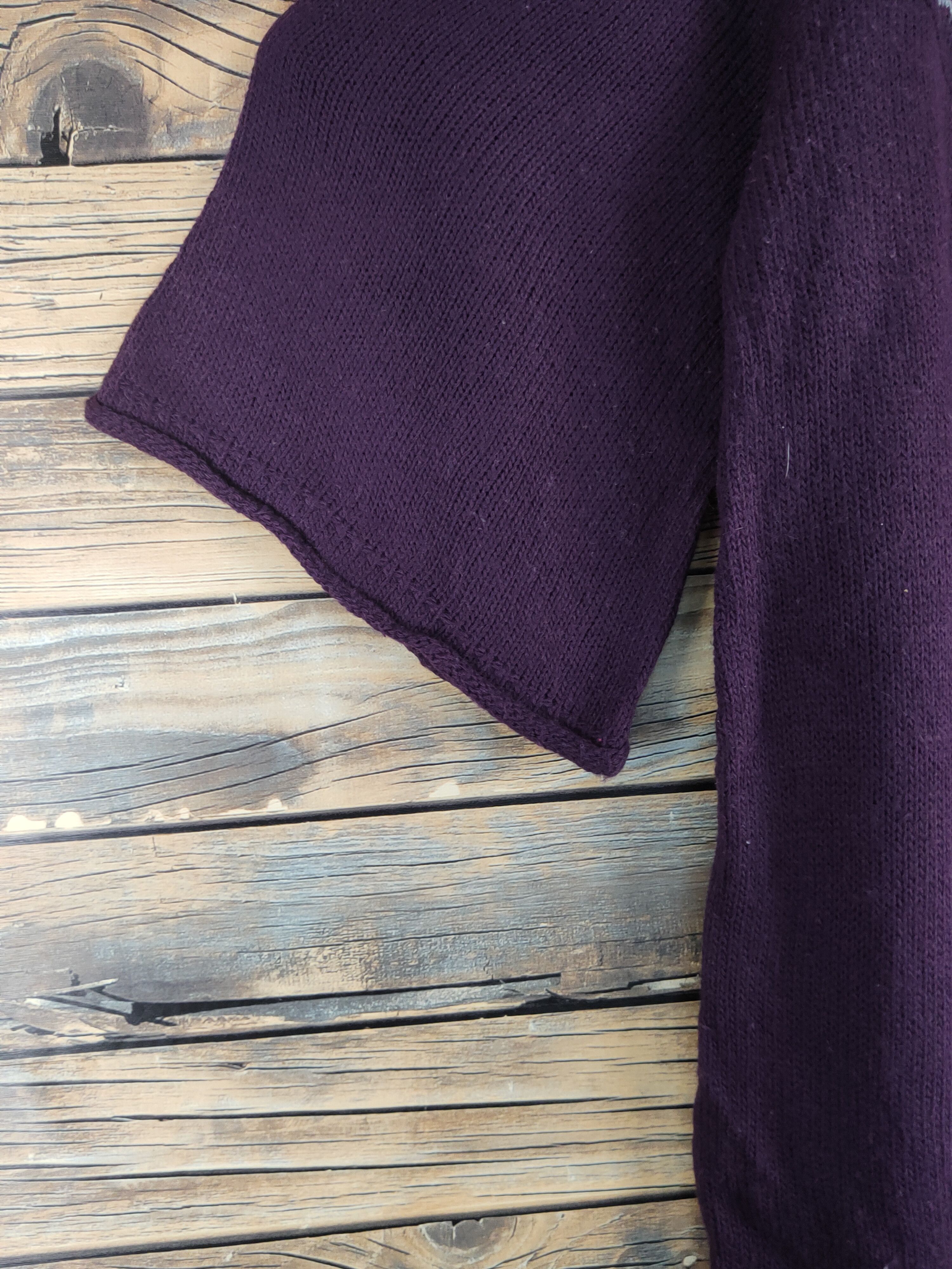 Homespun Knitwear × Japanese Brand Nusy Dark Purple Knitwear Cardigan #W1242 Size M / US 6-8 / IT 42-44 - 4 Thumbnail