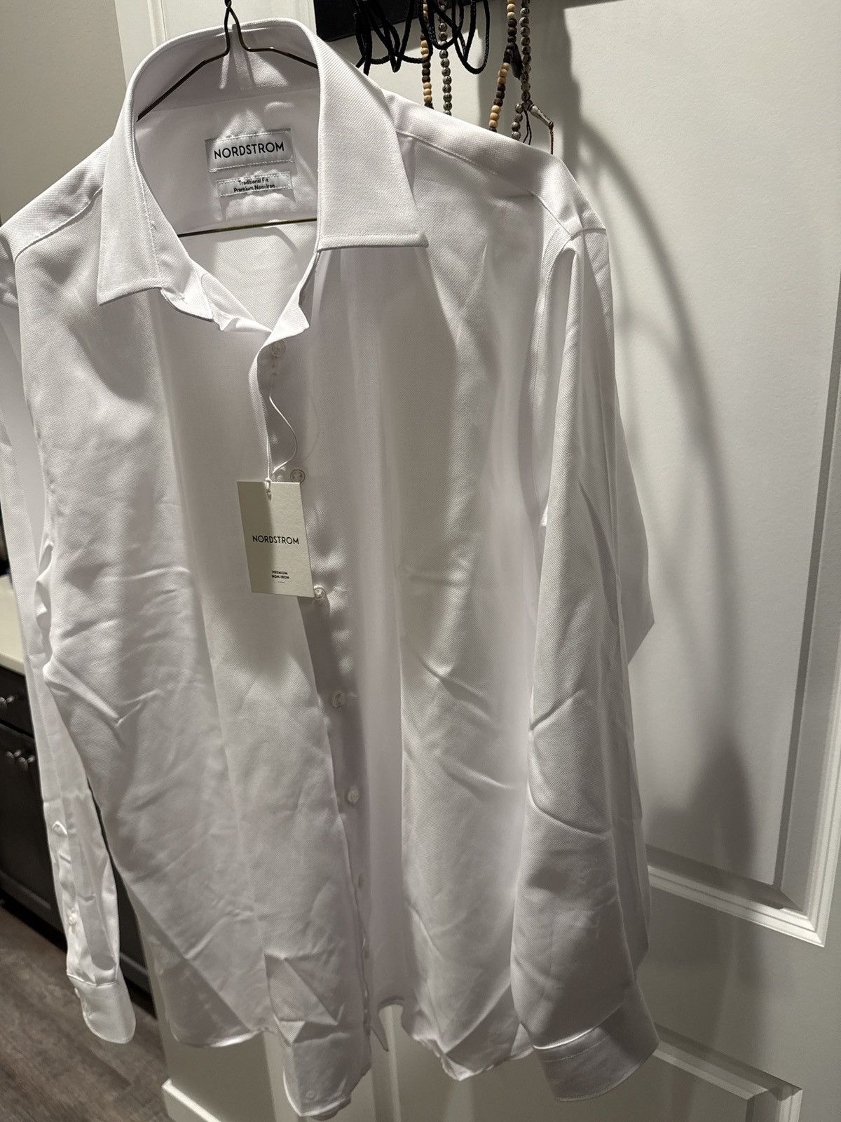 Nordstrom Nordstrom White Royal Oxford Non-Iron Dress Shirt Size US M / EU 48-50 / 2 - 5 Thumbnail