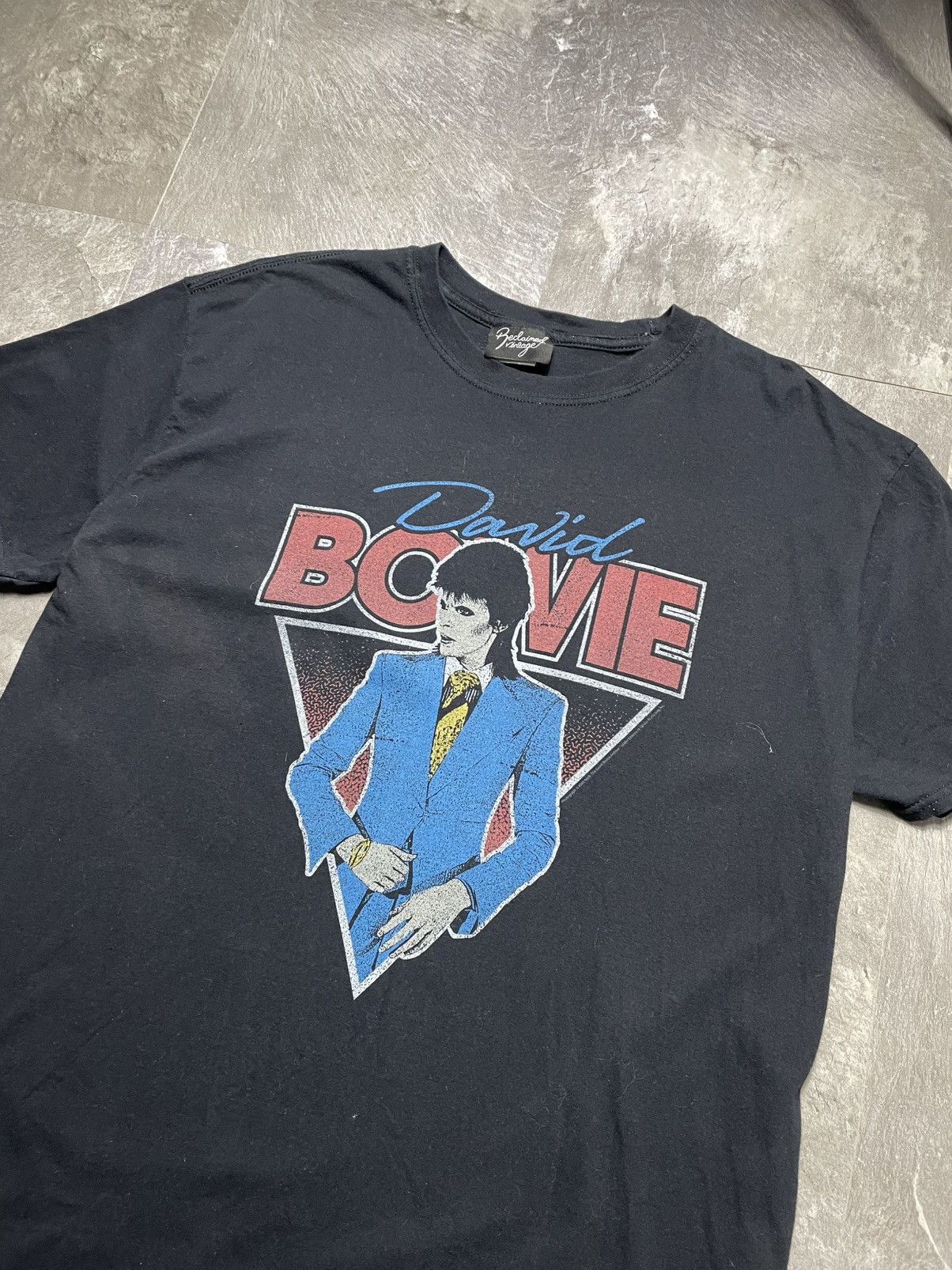 Band Tees David Bowie Reclaimed Vintage Rock Tee Shirt Black L Size US L / EU 52-54 / 3 - 2 Thumbnail