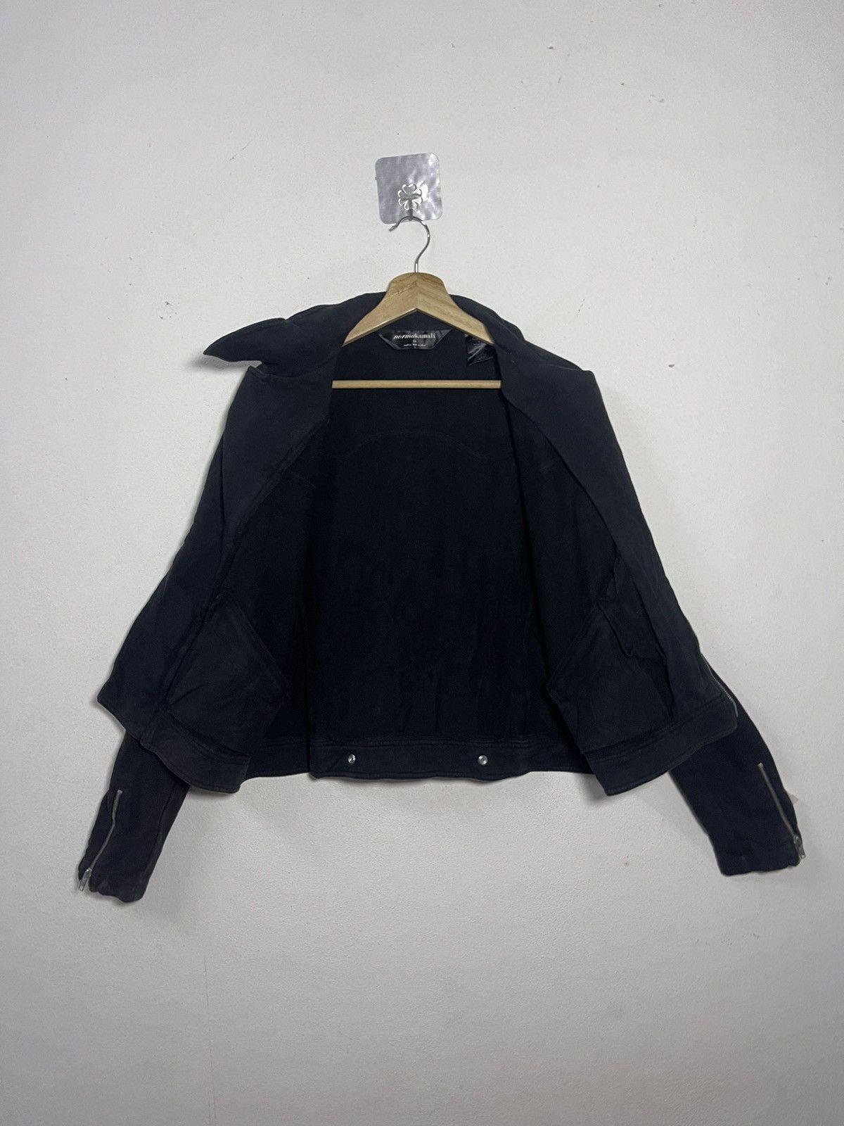 Norma Kamali Norma Kamali Black Moto Jacket Size L / US 10 / IT 46 - 7 Thumbnail