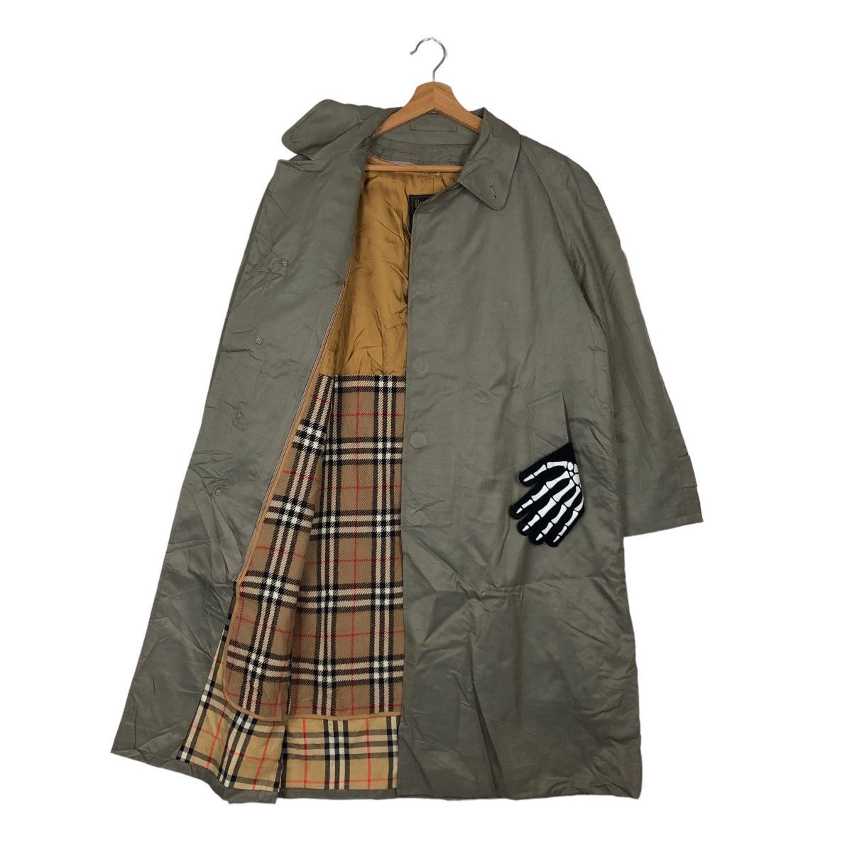 Burberry 🔥VINTAGE BURBERRYS TRENCH LONG COAT NOVA CHECK LINING Size US M / EU 48-50 / 2 - 1 Thumbnail