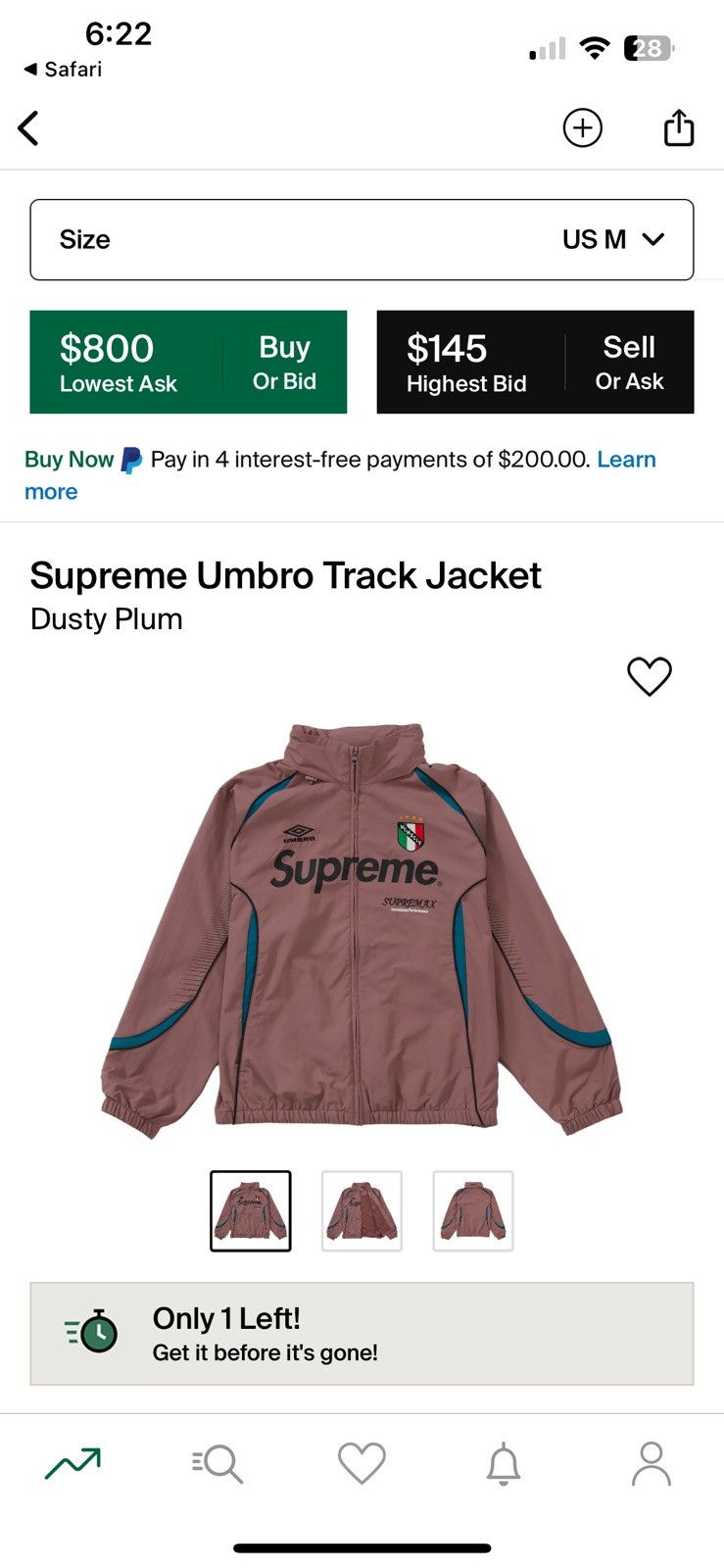 Supreme × Umbro Supreme x Umbro Track Jacket Dusty Plum