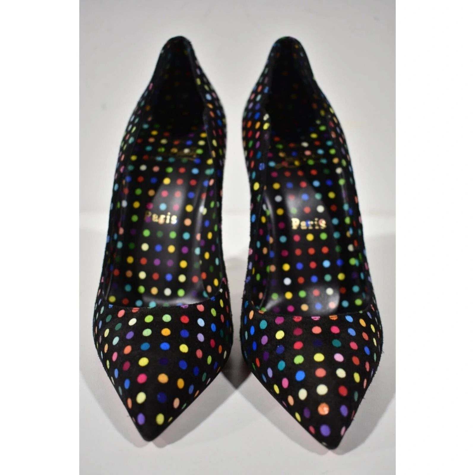 Christian Louboutin Christian Louboutin Hot Chick 100 Black Suede Multi Size US 10.5 / IT 40.5 - 5 Thumbnail