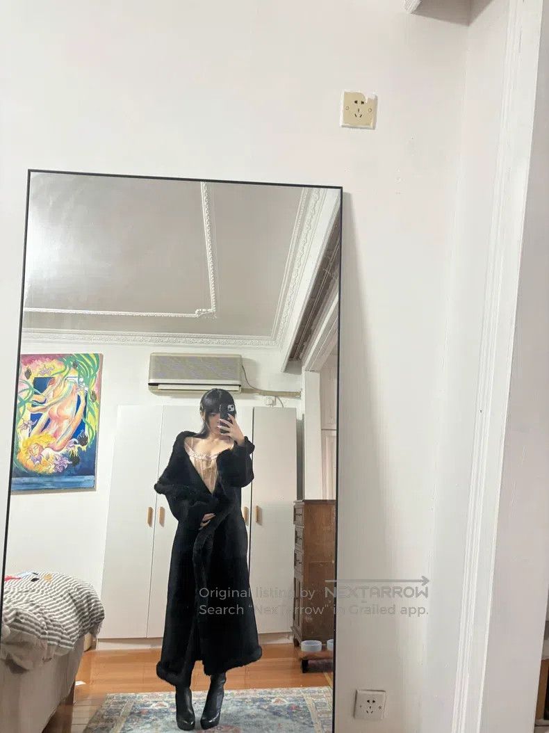 Comme des Garcons Comme des Garcons Black Faux Fur Oversized Collar Trench C Size L / US 10 / IT 46 - 1 Thumbnail