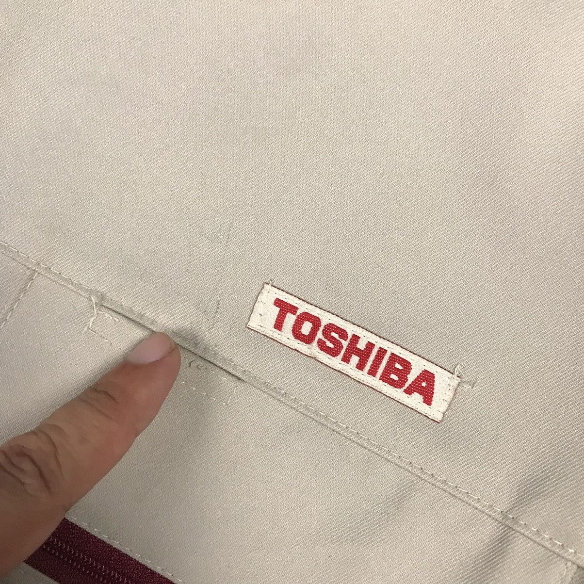 Japanese Brand × Vintage Vintage Toshiba Brand Brown zipper jacket Size US L / EU 52-54 / 3 - 4 Thumbnail
