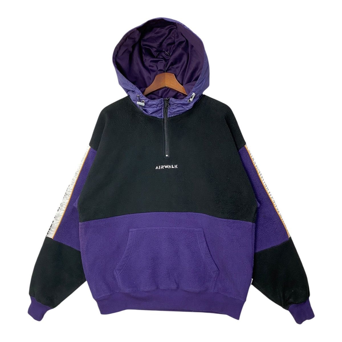 Airwalk Airwalk Fleece Sweatshirt Hoodie Half Zip Spellout Size M Size US M / EU 48-50 / 2 - 1 Thumbnail