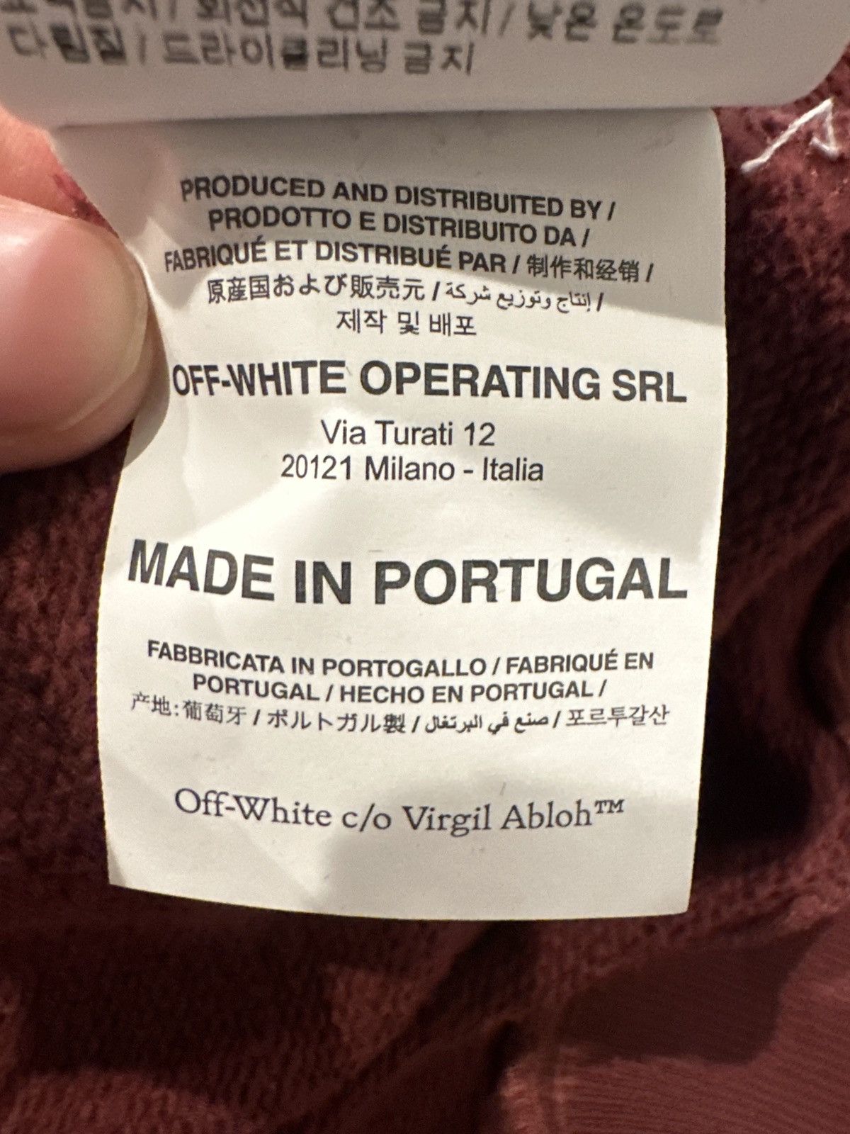 Off-White Off White white paint over script hoodie Size US M / EU 48-50 / 2 - 8 Thumbnail