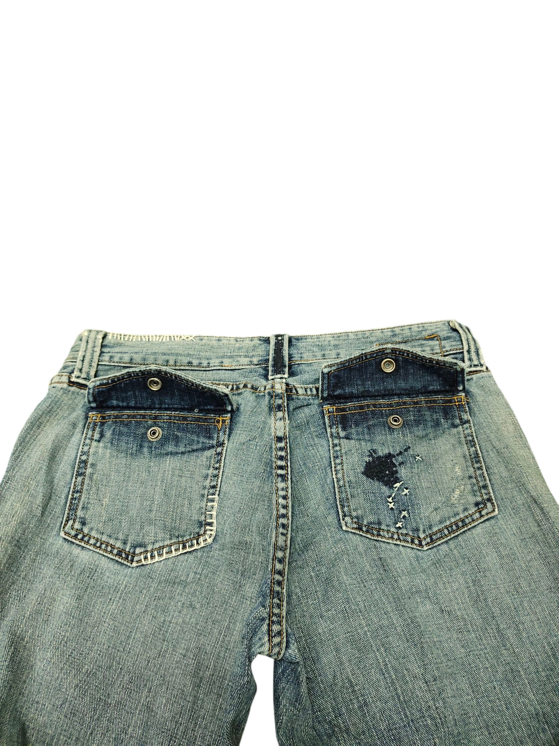 If Six Was Nine Flare Jeans Gap Distress Denim Bootcut Low Rise Size US 32 / EU 48 - 13 Thumbnail