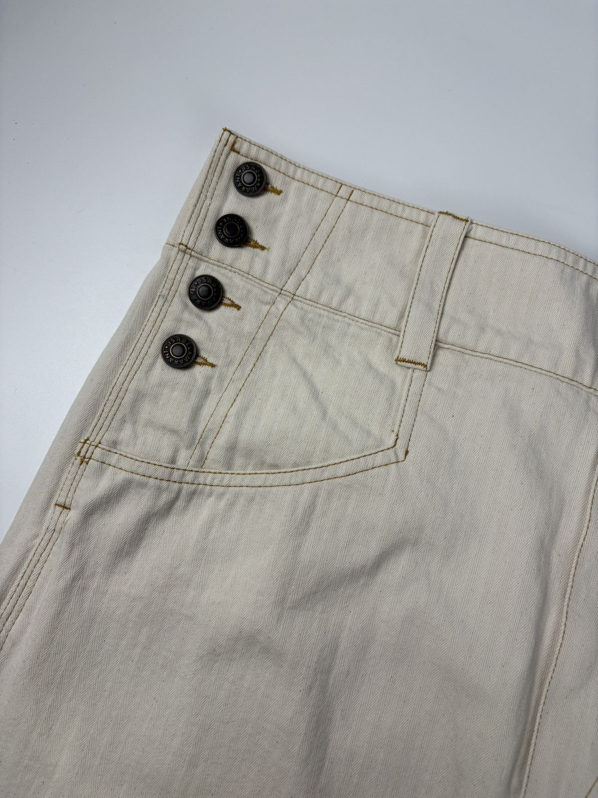 Isabel Marant Myler Herringbone Wide Leg Pant Size 28" / US 6 / IT 42 - 5 Thumbnail