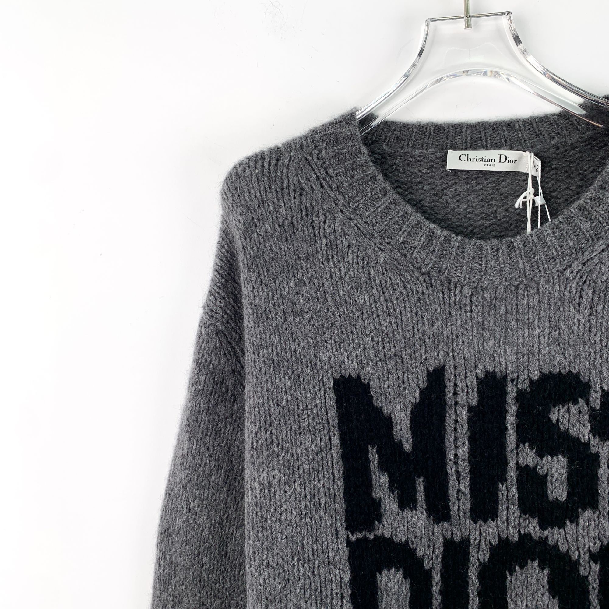 Dior Christian Dior Miss Dior Grey Cashmere Silk Knit Sweater Rou Size S / US 4 / IT 40 - 7 Thumbnail