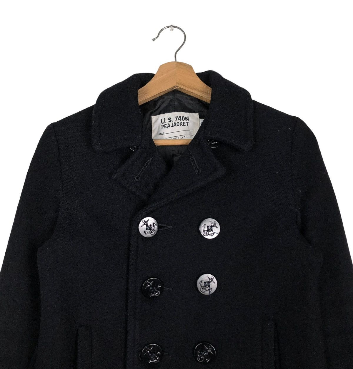 Schott 🔥DOUBLE BREAST WOOL PEA JACKET US 740N SCHOTT USA Size US S / EU 44-46 / 1 - 3 Thumbnail