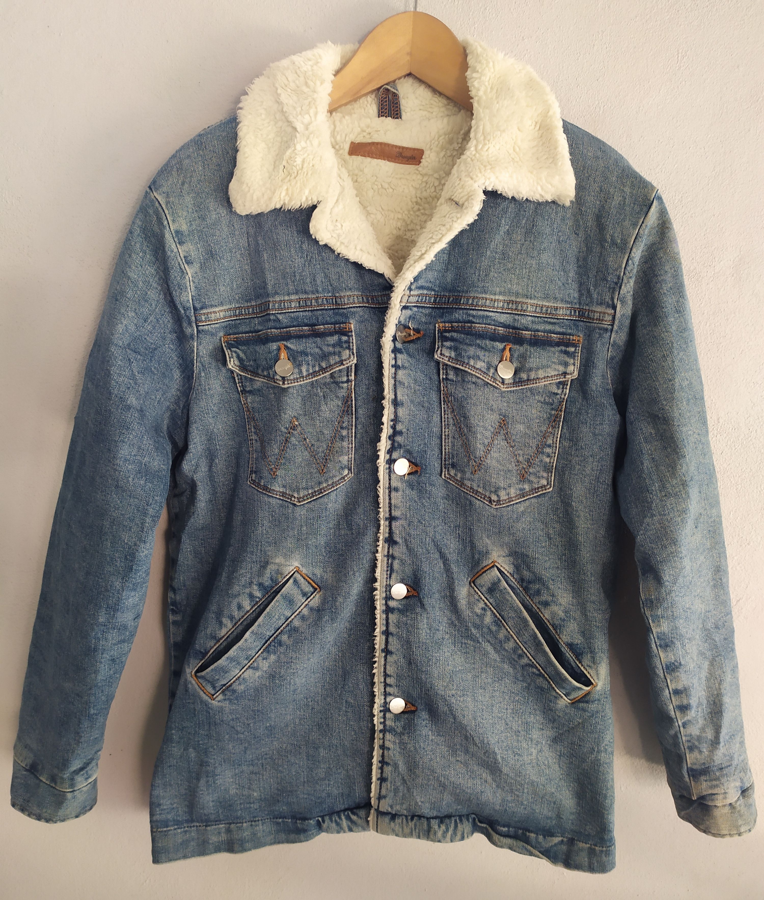 Vintage × Wrangler Vintage Wrangler Denim Jacket Sherpa Size US M / EU 48-50 / 2 - 1 Thumbnail