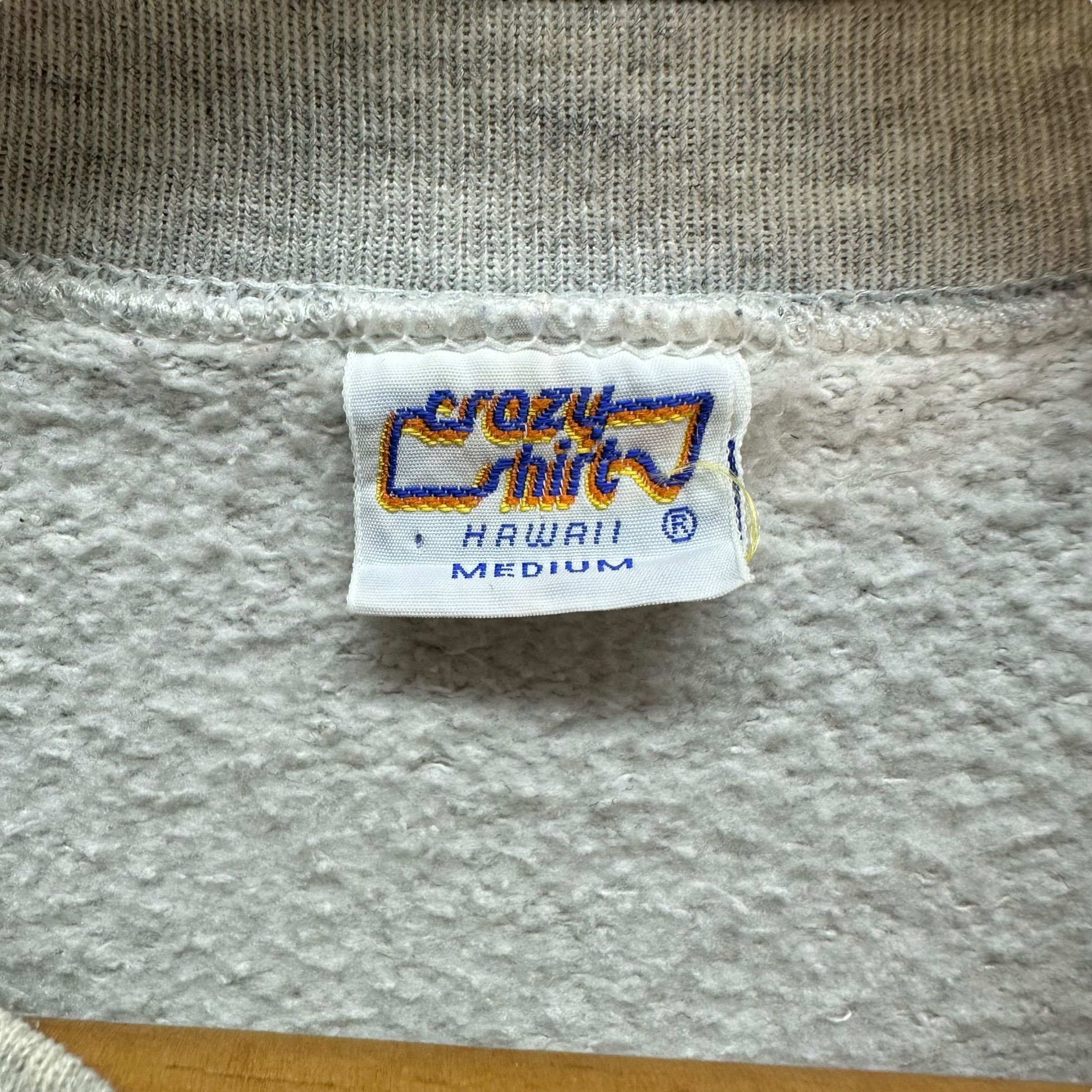 Vintage 90s CRAZY SHIRT Hawaii Cat Golf Big Logo Sweatshirt #A5-0108 Size US M / EU 48-50 / 2 - 8 Thumbnail