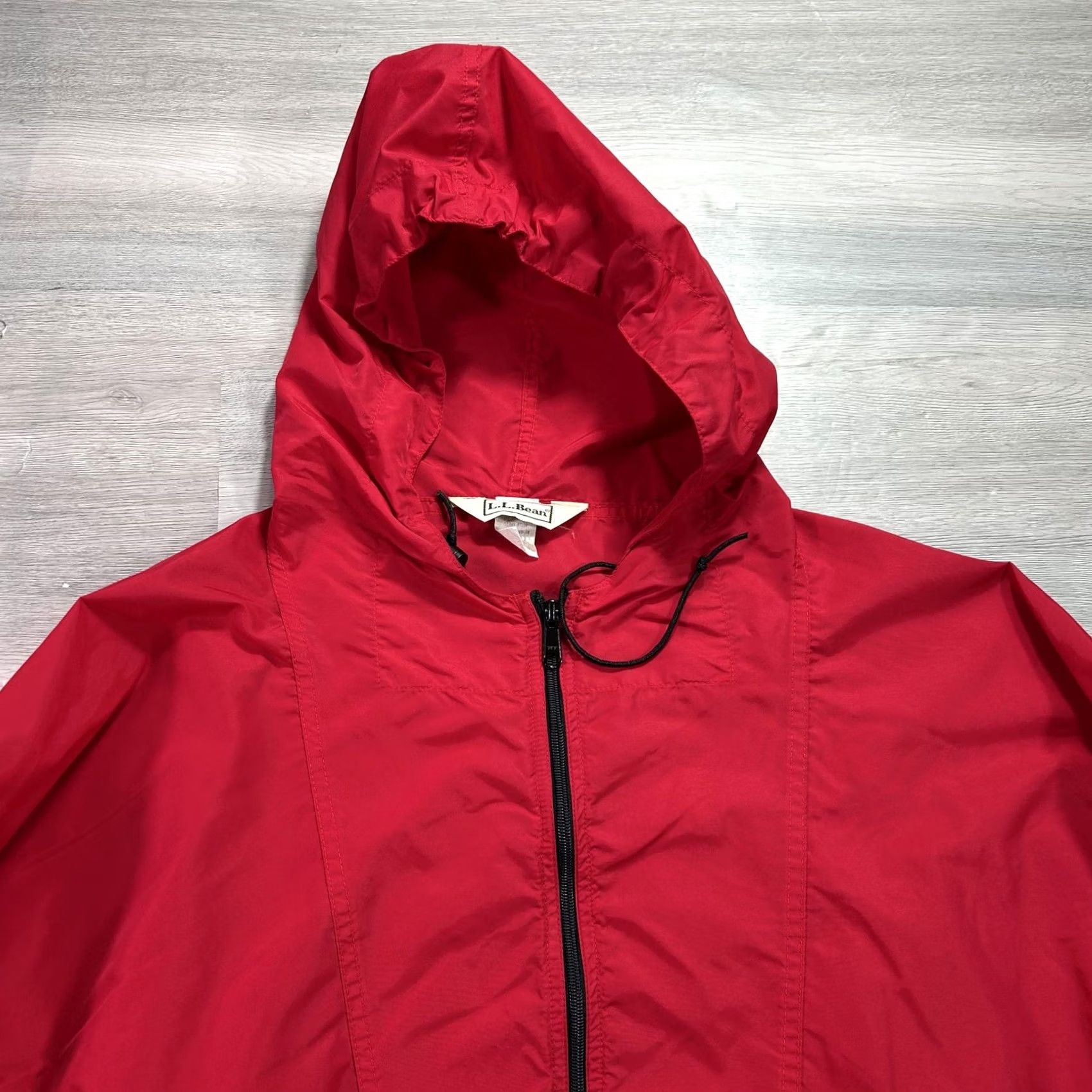 Vintage VTG LL Bean Jacket Mens Large Red Hooded Anorak 1/4 Zip Pullover Windbreaker Jacket Size US L / EU 52-54 / 3 - 4 Thumbnail