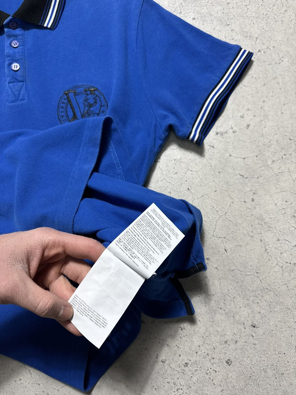 Versace Jeans Couture Versace Jeans Big Logo Luxury Polo Shirt Blue Size M Size US M / EU 48-50 / 2 - 12 Thumbnail