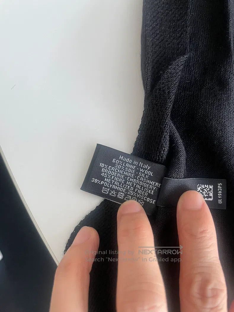 Chanel Chanel 24C letter logo embroidered thin cashmere scarf sha Size ONE SIZE - 2 Thumbnail