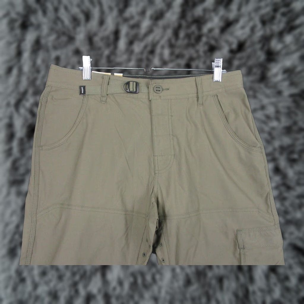Prana prAna Stretch Zion Pant II Mens 31x32 Green ReZion Hiking Nylon Cargo Pants Size US 31 - 1 Thumbnail