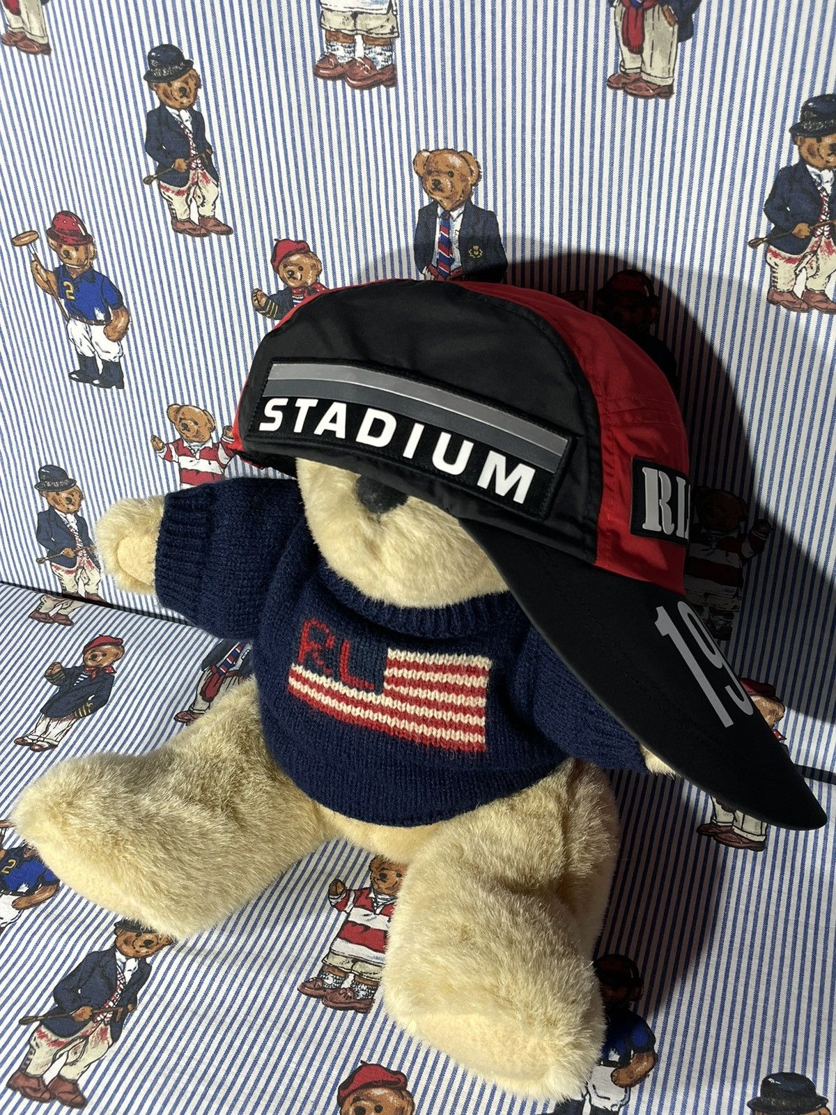 Polo Ralph Lauren × RRL Ralph Lauren × Ralph Lauren Long Bill Hat Polo Stadium 1992 Size ONE SIZE - 5 Thumbnail