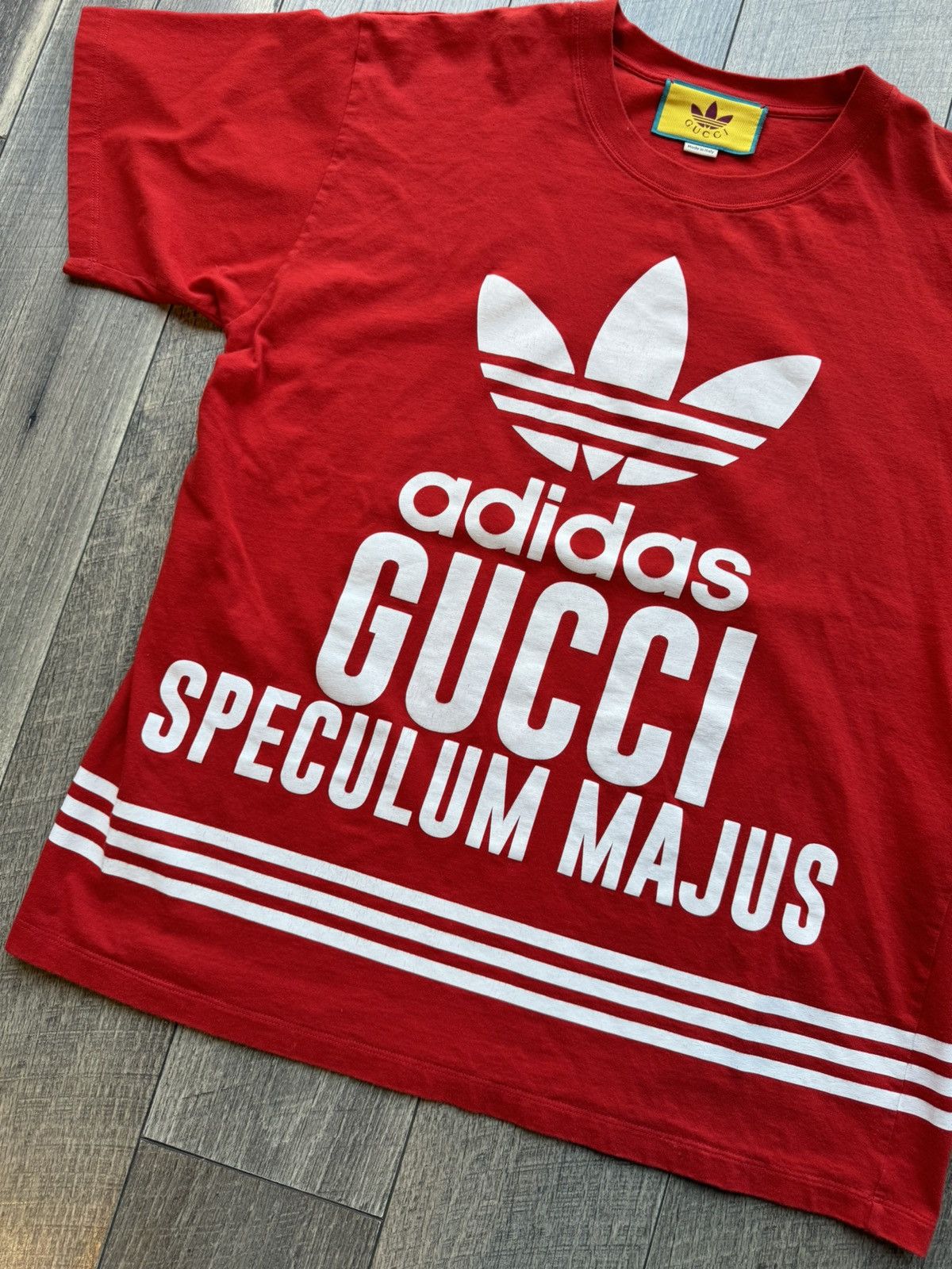 Adidas × Gucci Gucci x Adidas Logo Tee Speculum Majus Tee - Small Size US S / EU 44-46 / 1 - 2 Thumbnail