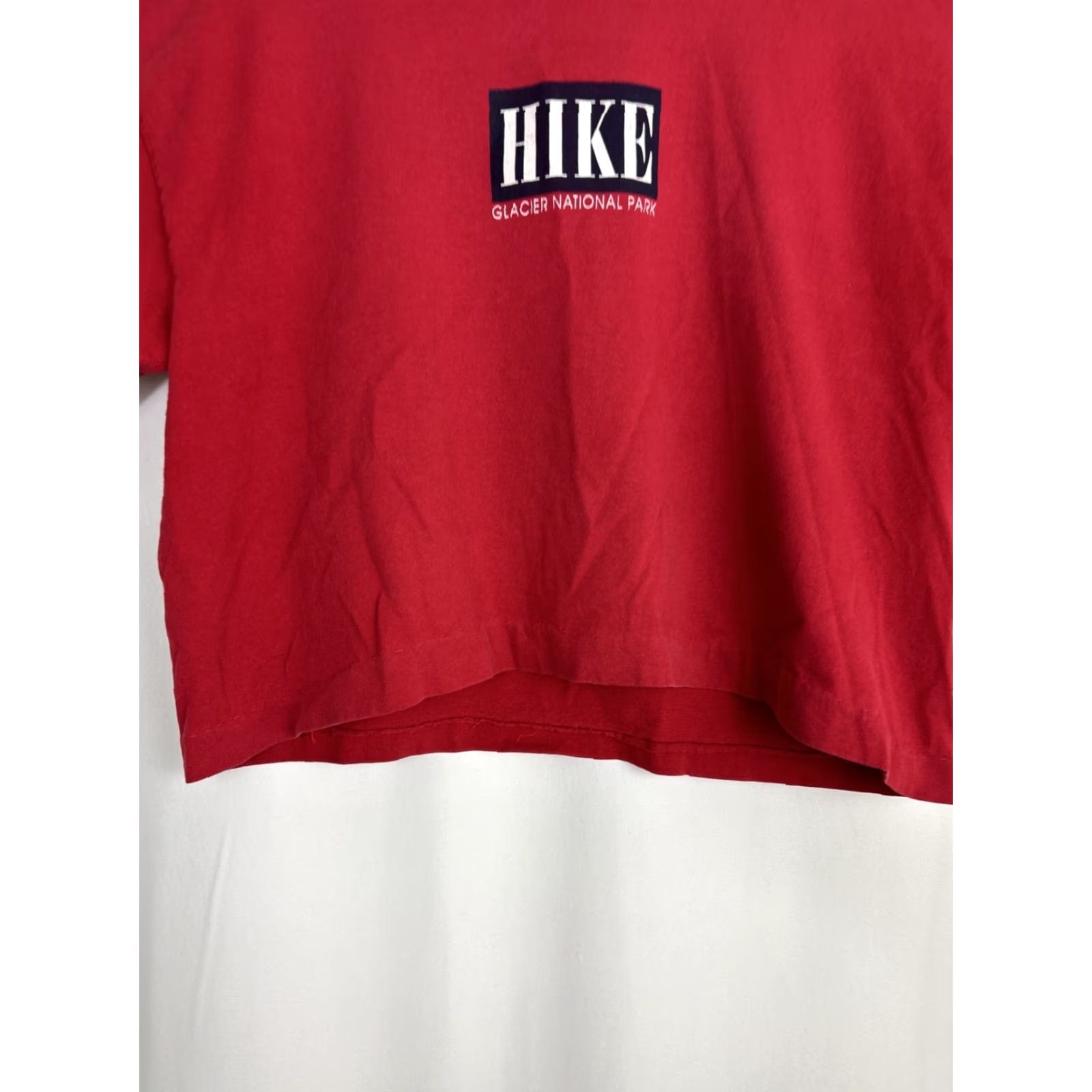 Jerzees VINTAGE Jerzees Red Cropped T Shirt Glacier National Park Womens L Shirt Short Sleeve 90s Mens? Size L / US 10 / IT 46 - 5 Thumbnail