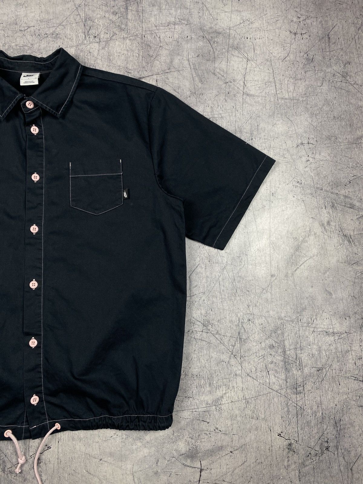 Nike Nike Club Drawstring Hem Button Up Shirt Black Size S Size US S / EU 44-46 / 1 - 4 Thumbnail