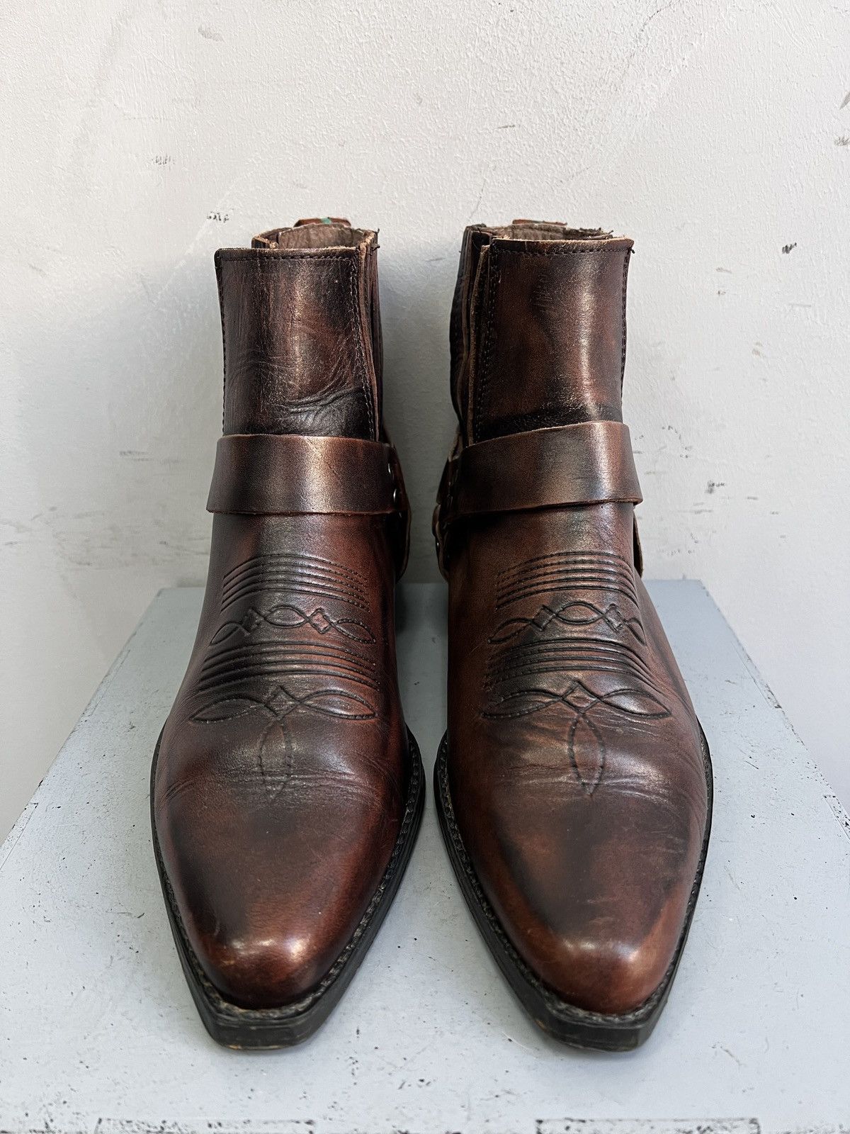 Western Rise Western tony mora Rugged Leather Boots hype Work Style Size US 9.5 / EU 42-43 - 4 Thumbnail