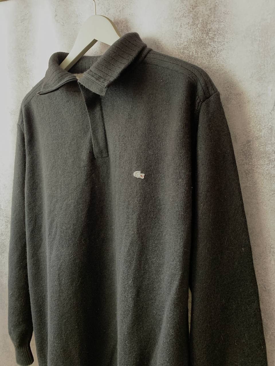 Lacoste × Vintage Lacoste Silver Label 1/4 Zip Wool Sweater Devanlay Vintage Size US XXL / EU 58 / 5 - 5 Thumbnail